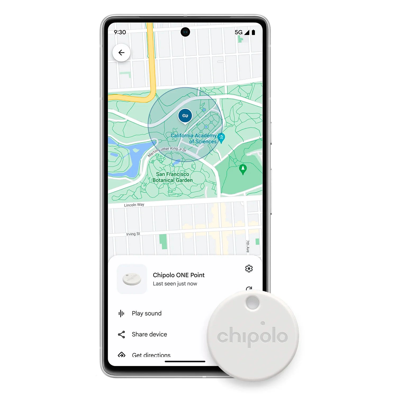 Chipolo One Point Google Find My Device App - Off White