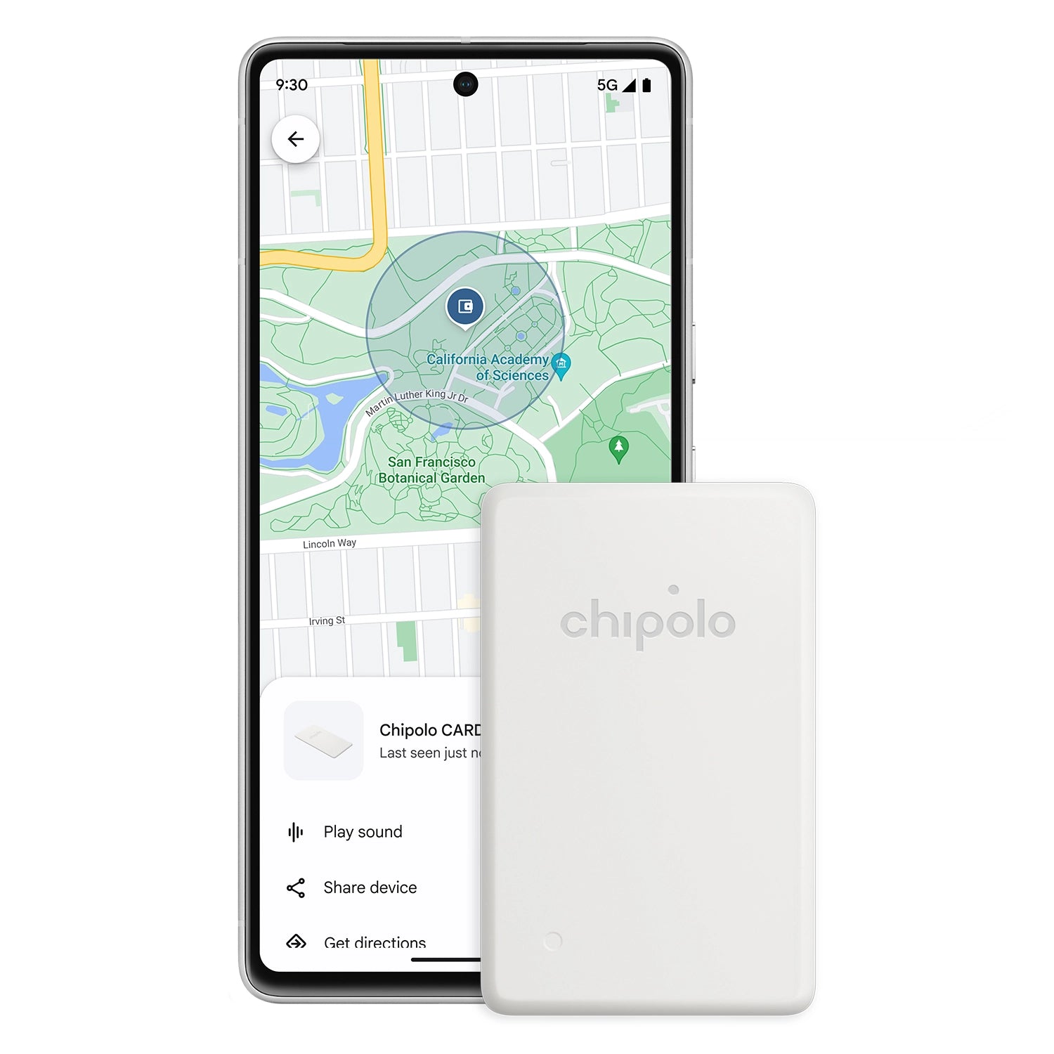 Chipolo Card Point Google Find My Device App - Off White