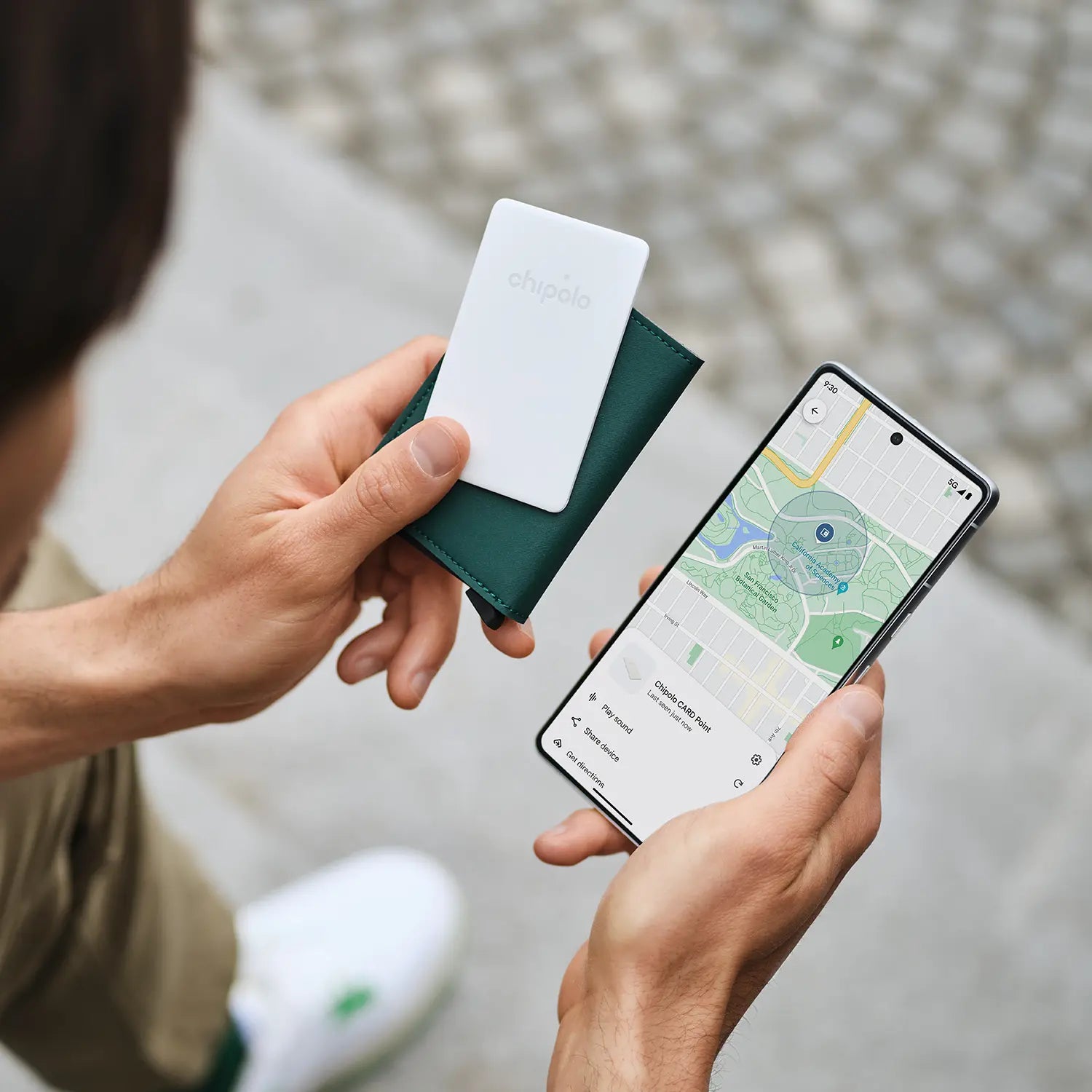 Chipolo Card Point Google Find My Device App - Off White