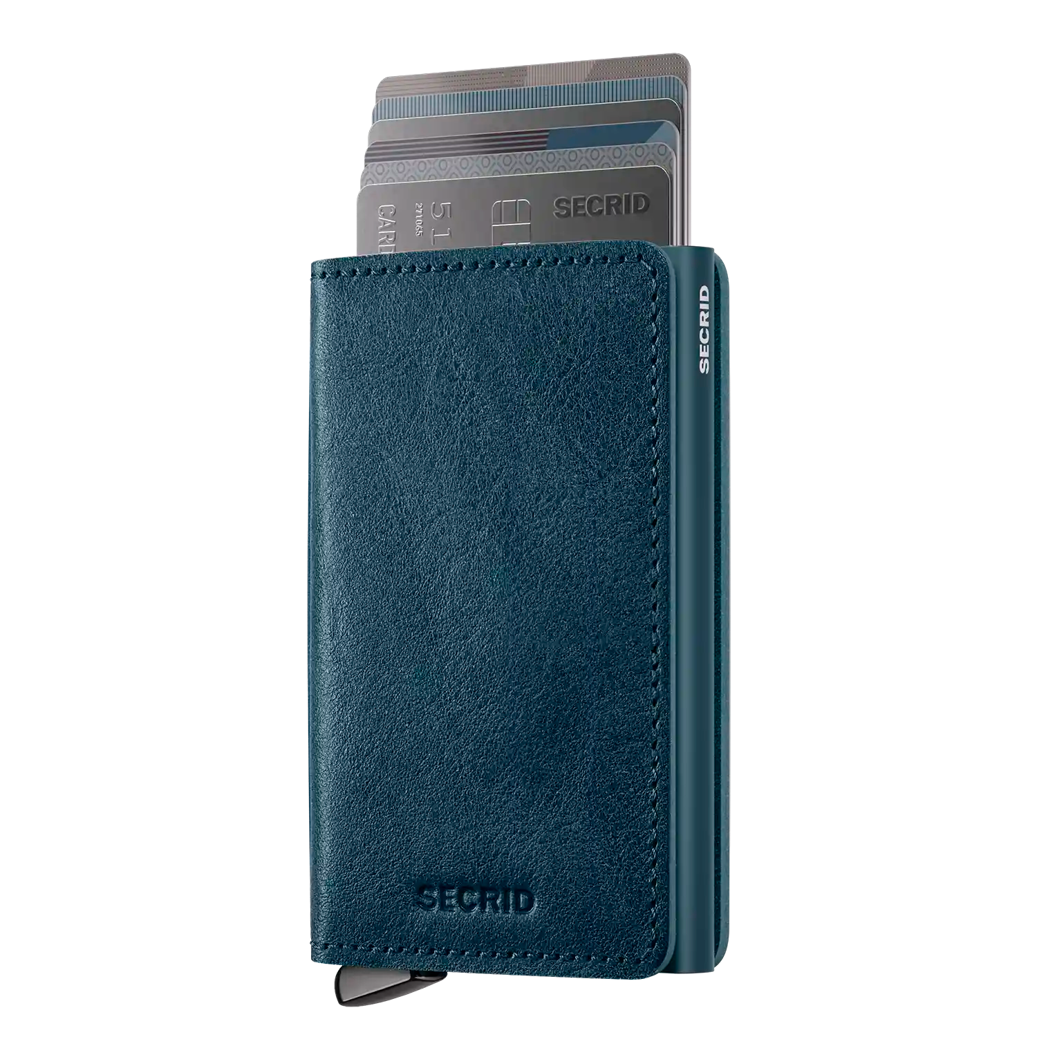 Secrid Slimwallet Basco Teal 10 cm Premium Wallet aus hochwertigem Leder