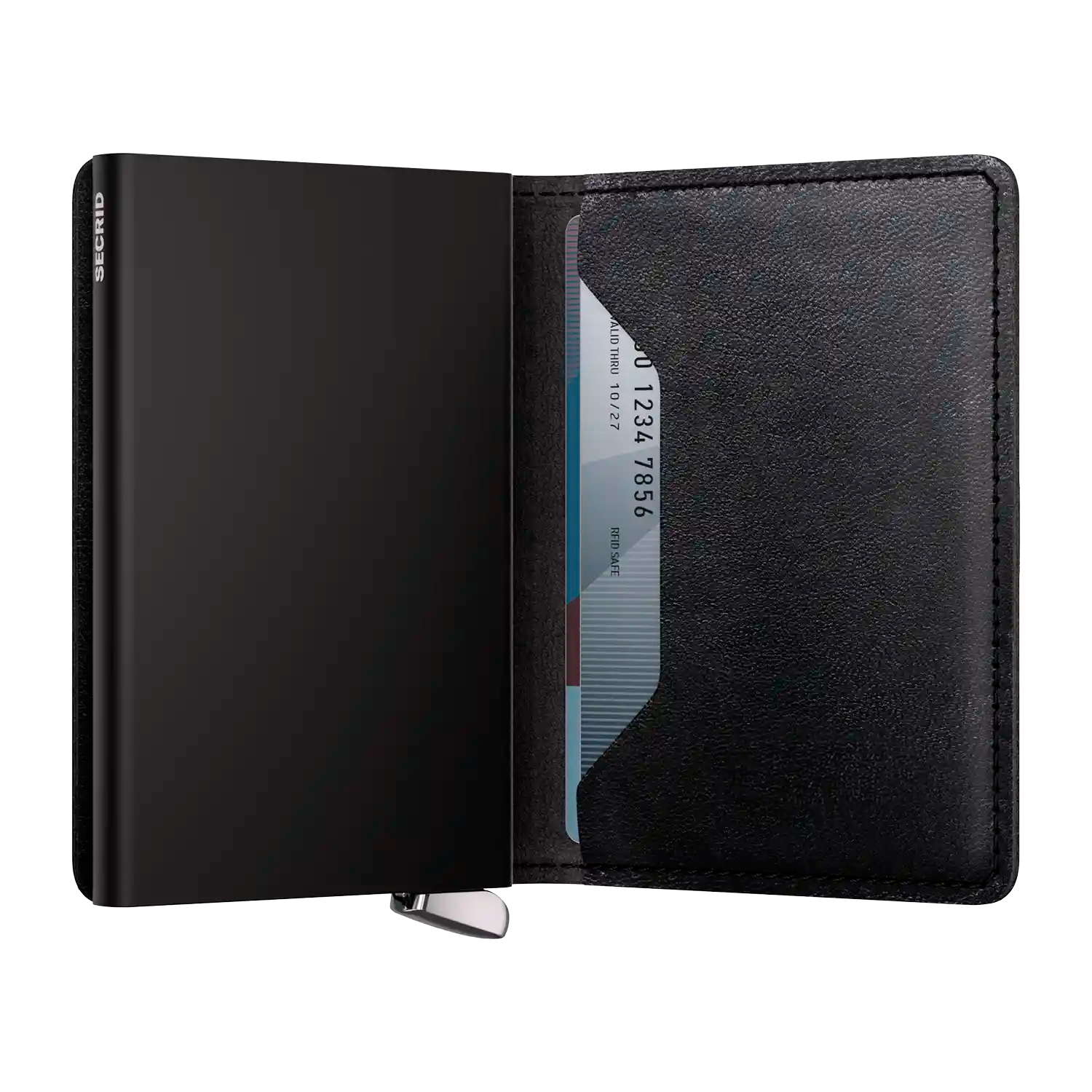 Exklusives Slimwallet Secrid Emboss Lines Black Premium 10 cm für Karten und Bargeld