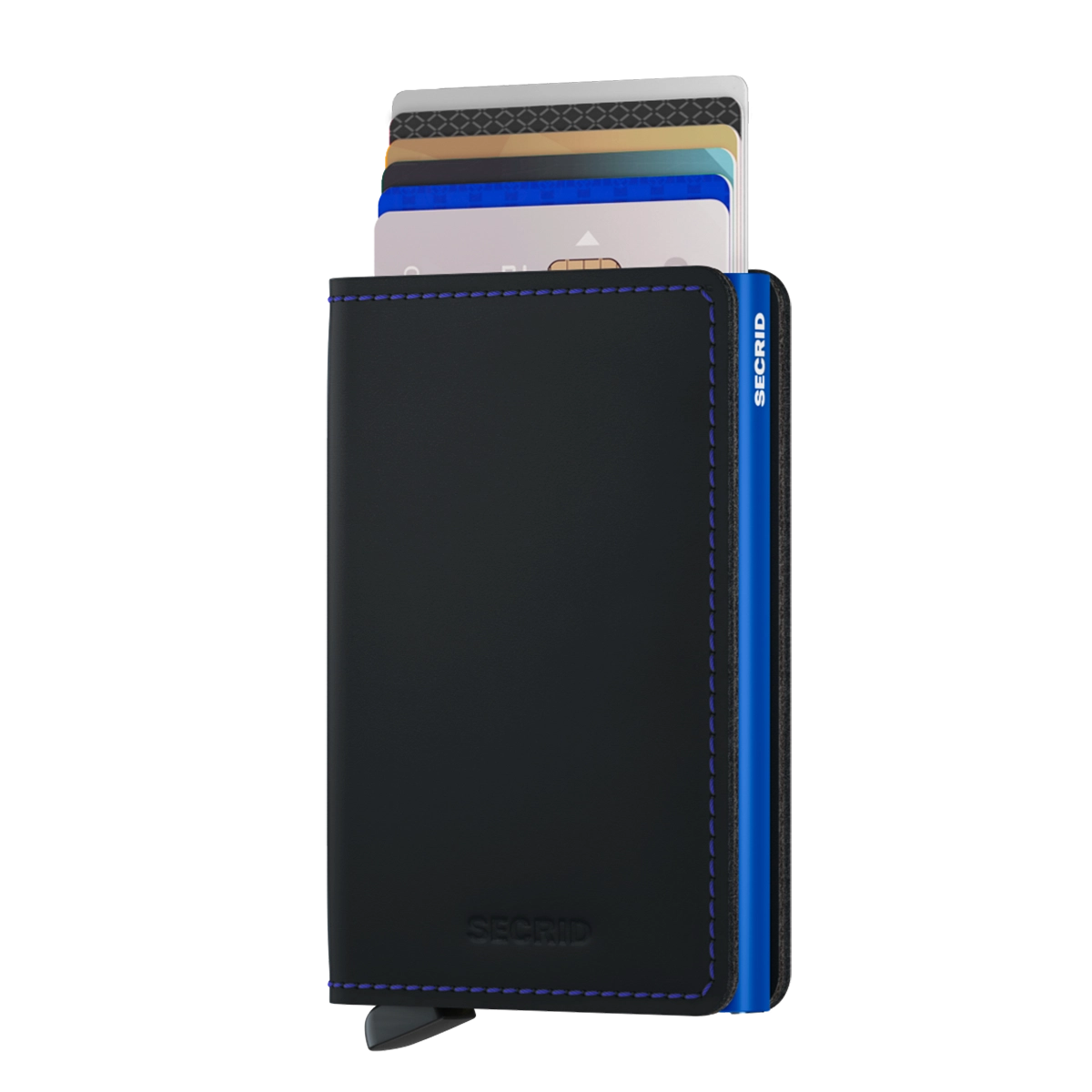 Secrid Wallets Slimwallet Matte 10 cm - black-blue