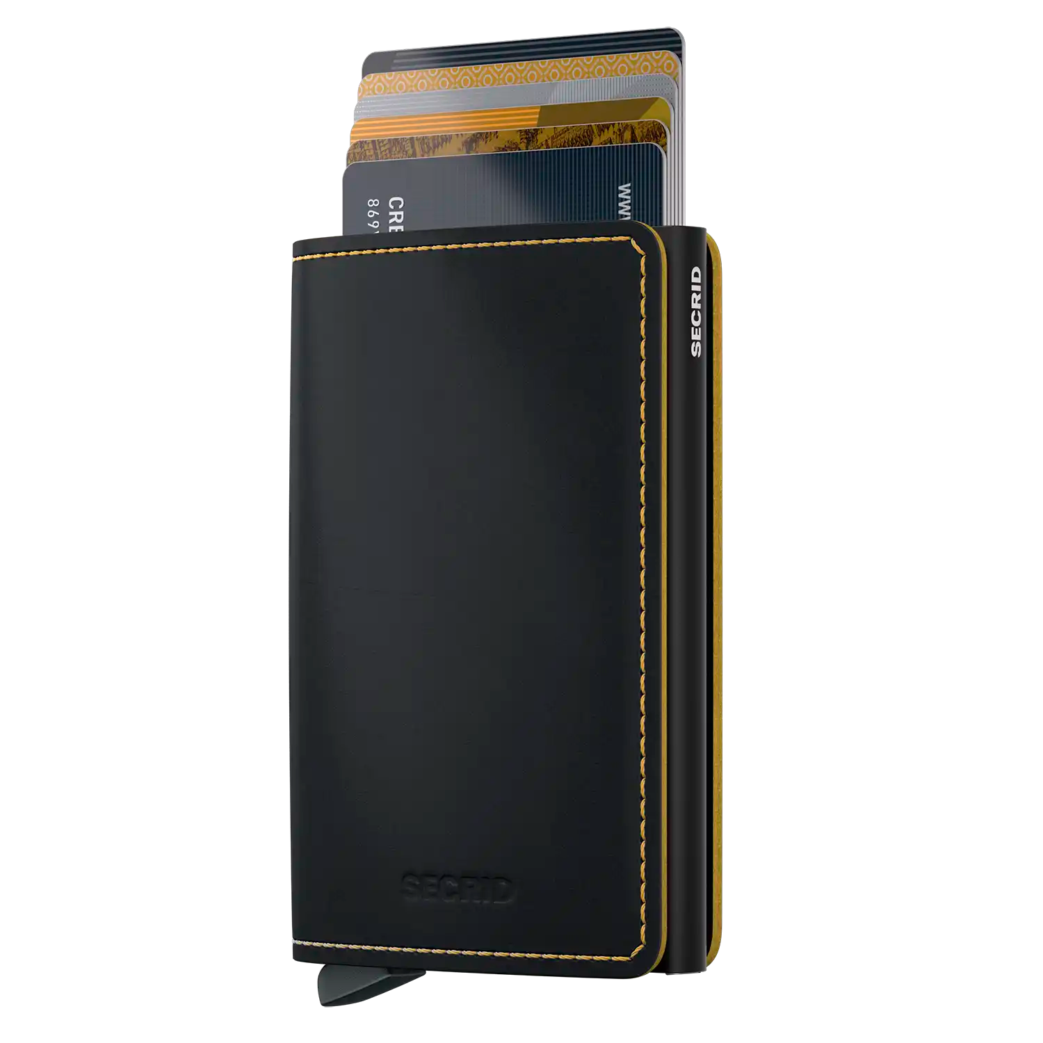 Secrid Wallets Slimwallet Mat 10 cm - Black-Ochre