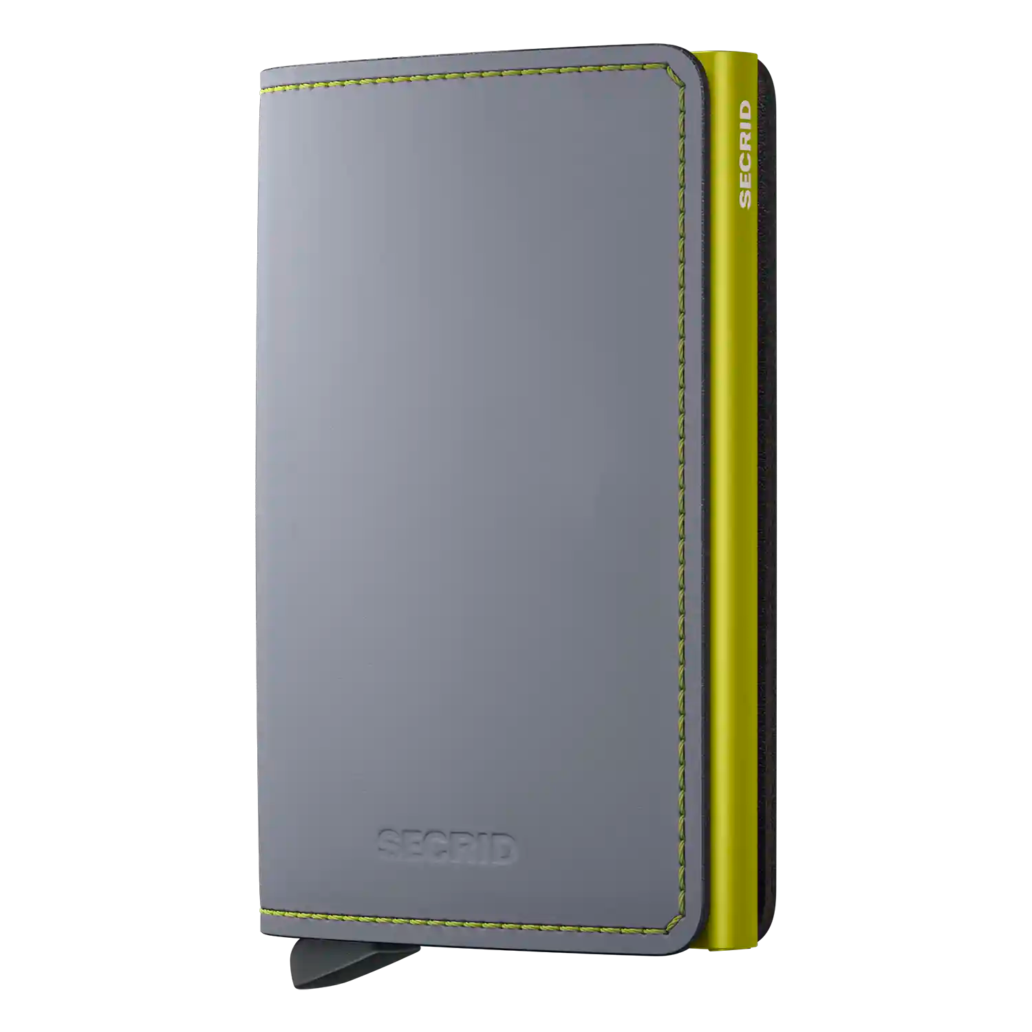 Secrid Slimwallet Matte 10 cm Grey-Lime - Schlanke Geldbörse mit RFID-Schutz in Grau-Lime