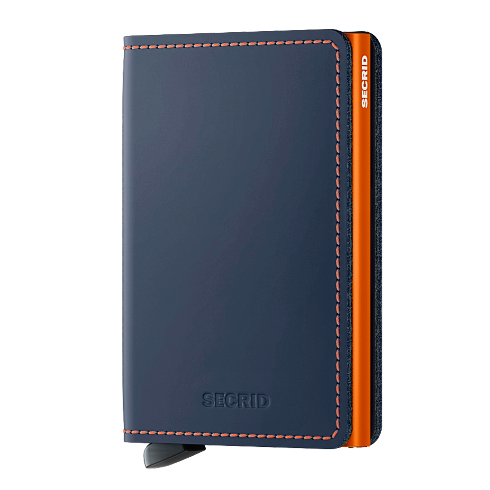 Secrid Wallets Slimwallet Matte 10 cm - nightblue-orange