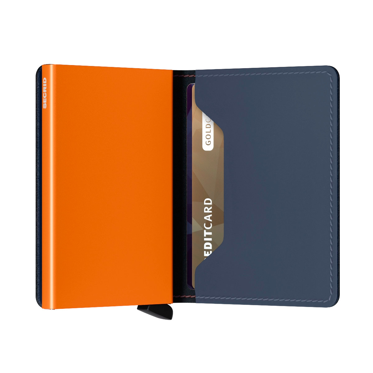 Secrid Wallets Slimwallet Matte 10 cm - nightblue-orange