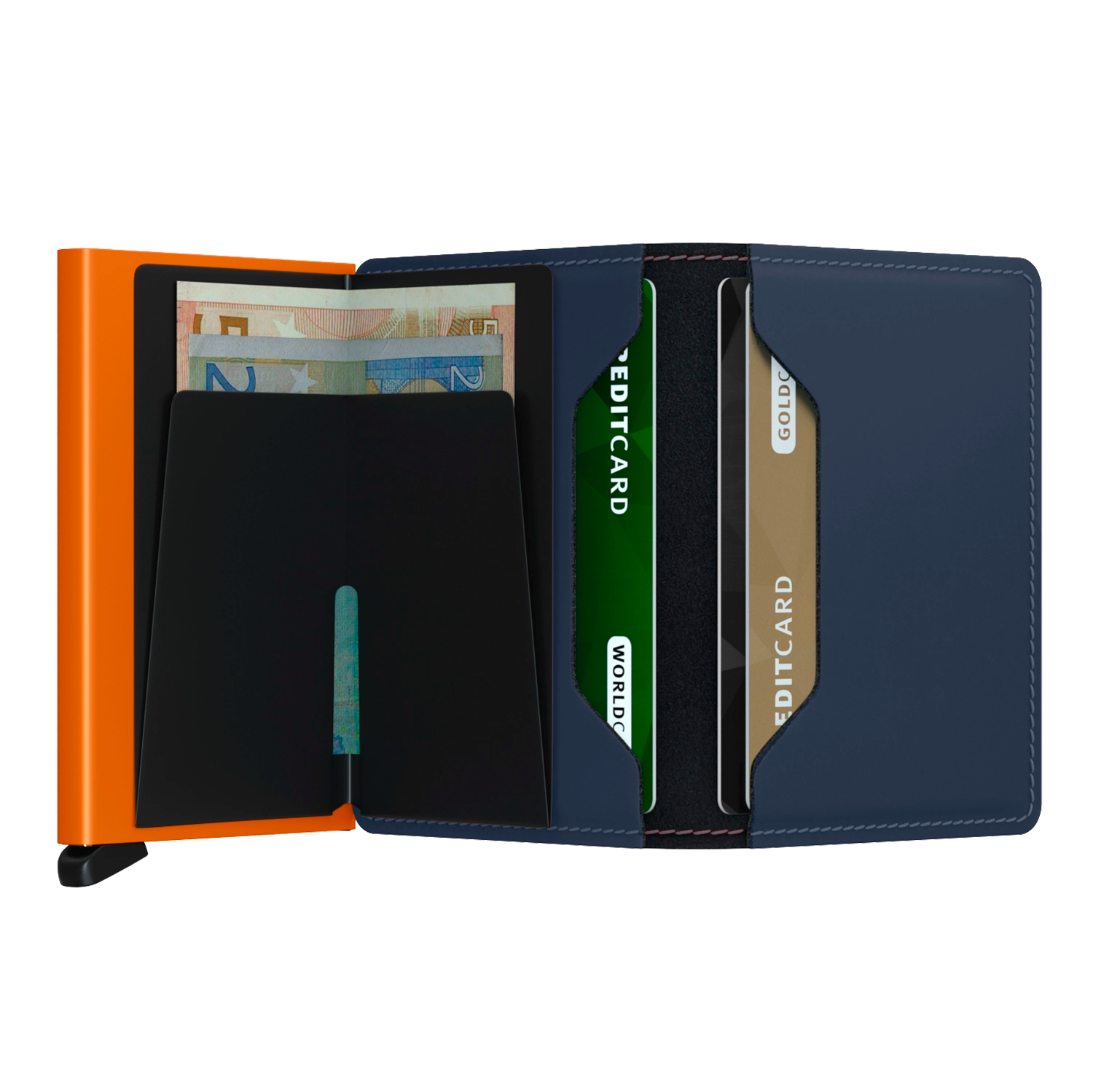 Secrid Wallets Slimwallet Matte 10 cm - nightblue-orange