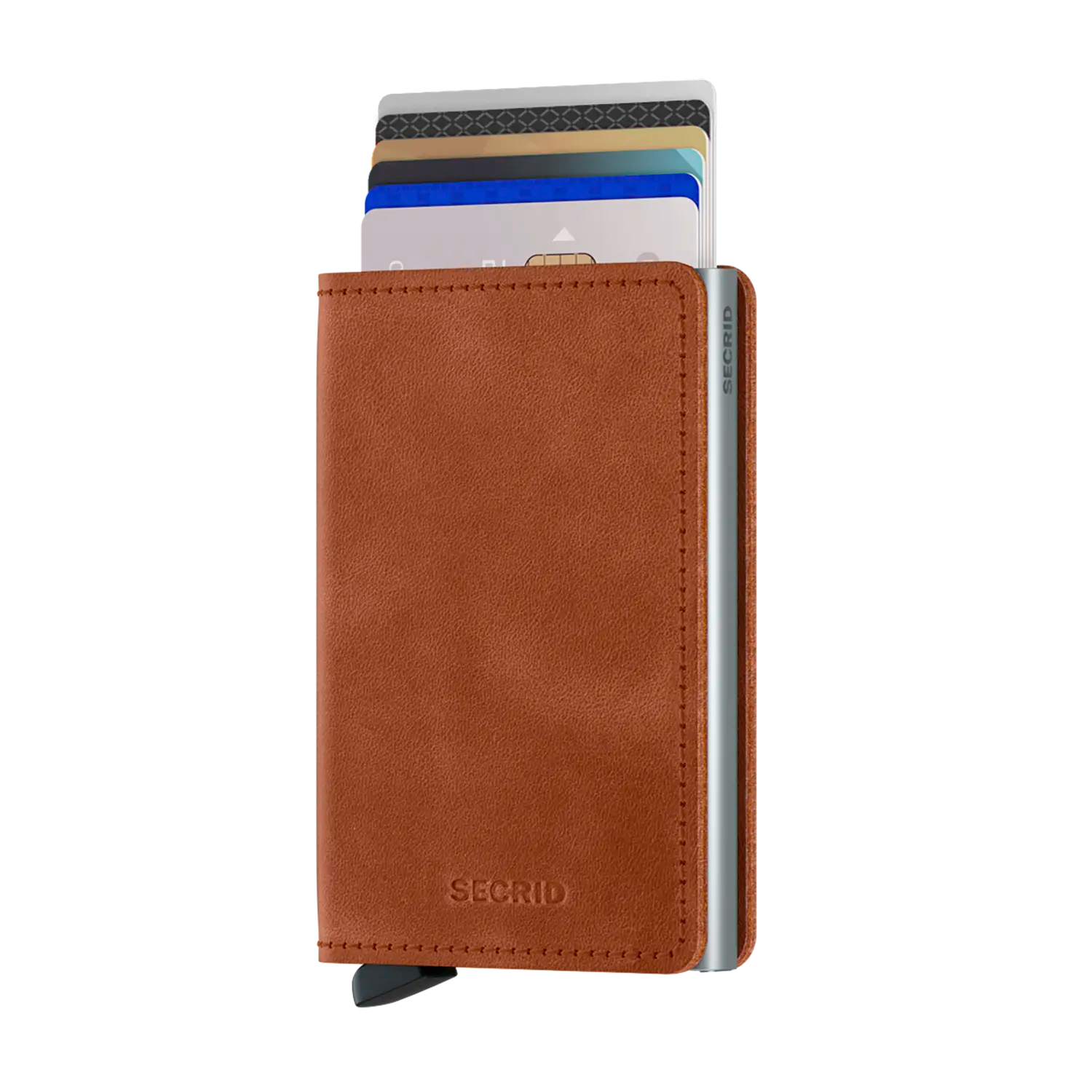 Secrid Wallets Slimwallet Vintage 10 cm - Cognac-Silver