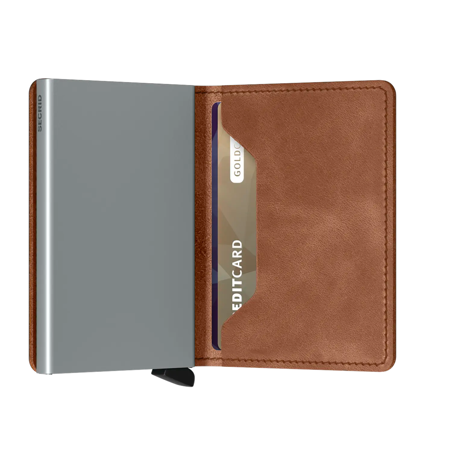 Secrid Wallets Slimwallet Vintage 10 cm - Cognac-Silver