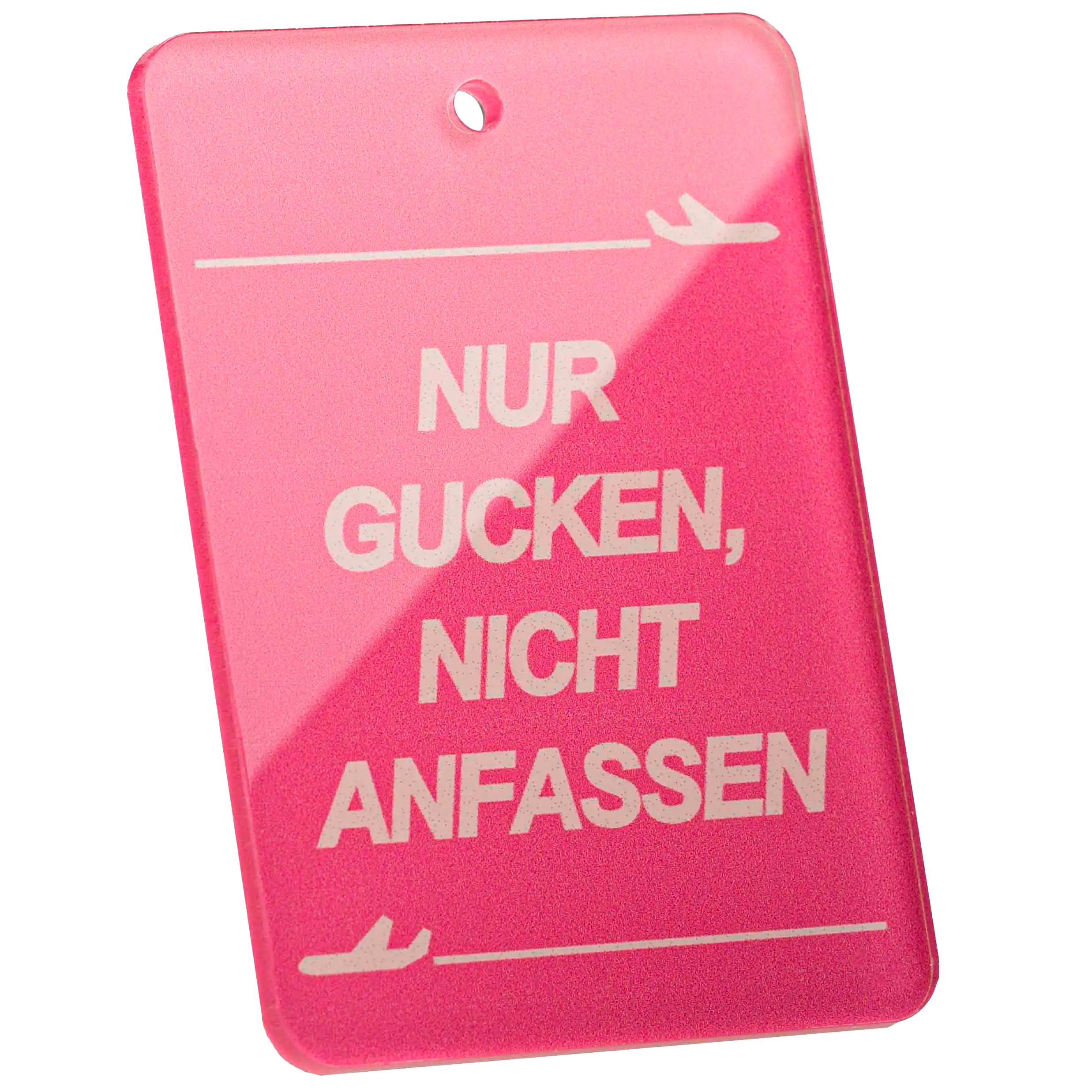 Tag-It Gepäckanhänger 9 cm - Nur gucken nicht - Pink