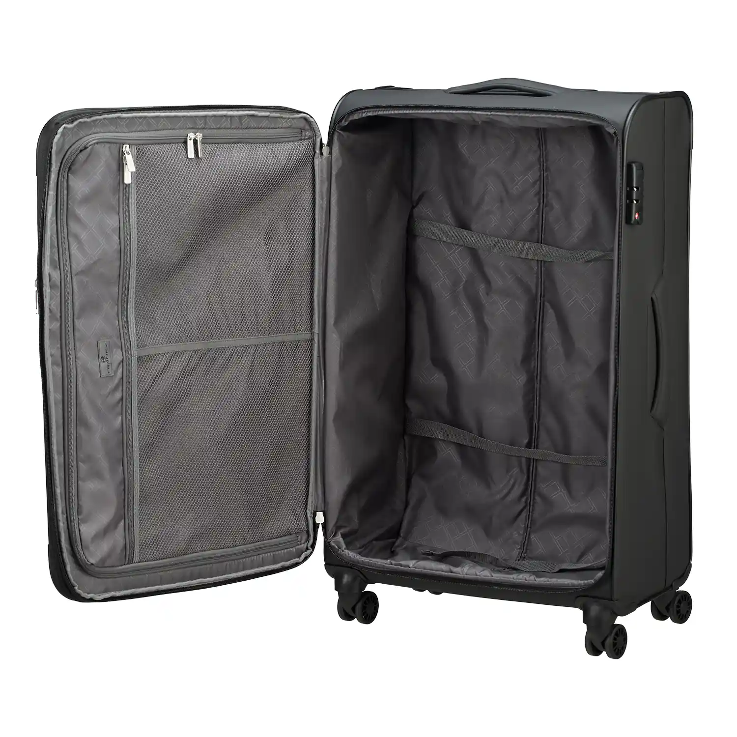 koffer-direkt.de T1-B 4-Rollen Trolley 75 cm - Black