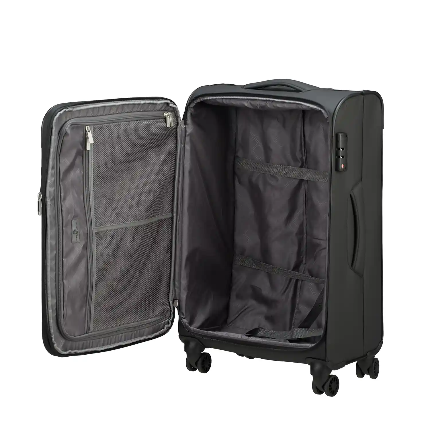 koffer-direkt.de T1-B 4-Rollen Trolley 65 cm - Black