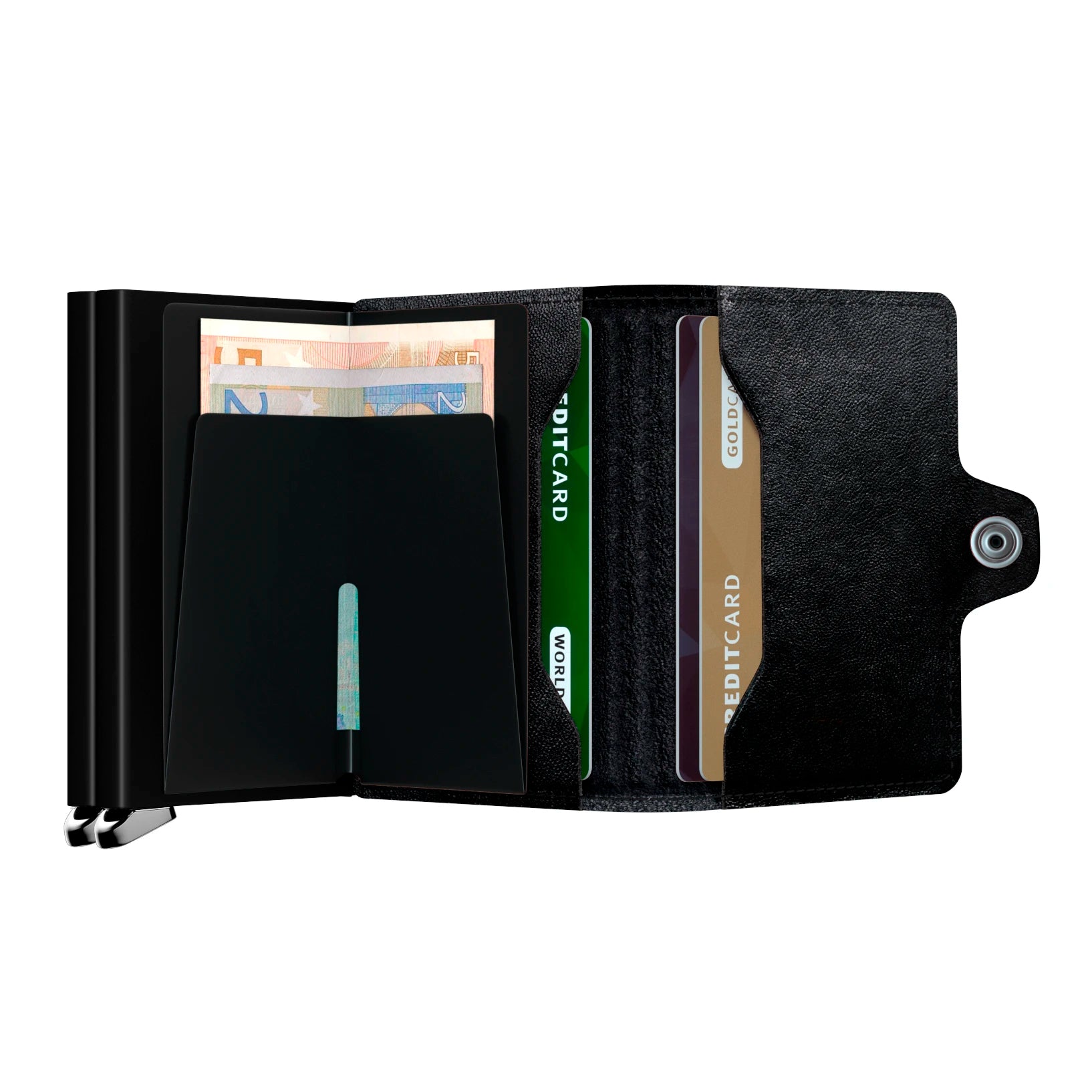 Secrid Premium Collection Twinwallet Lignes Embossées 10 cm - Noir