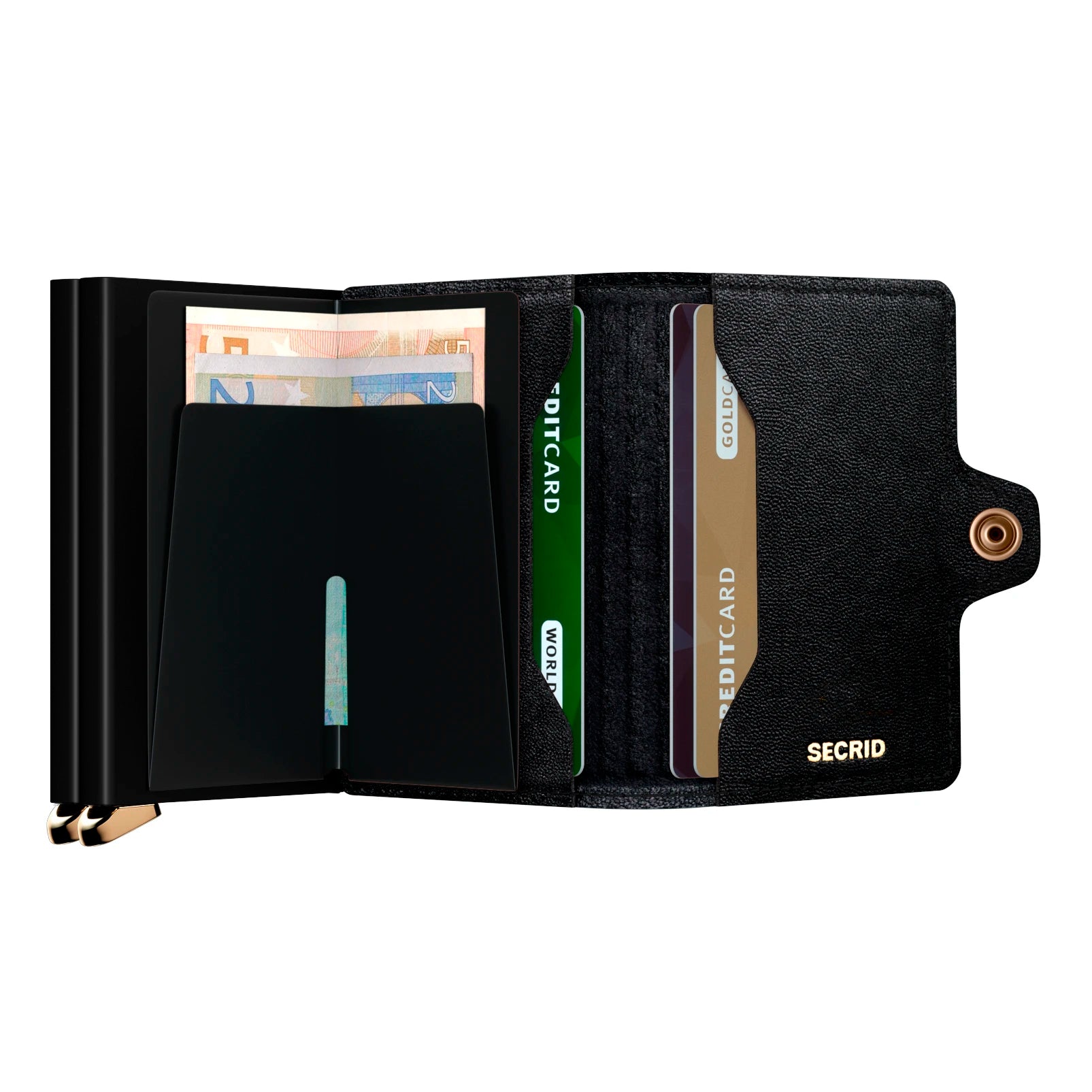 Secrid Premium Kollektion Twinwallet Emboss Diamond 10 cm - Black Secrid - koffer - direkt.de