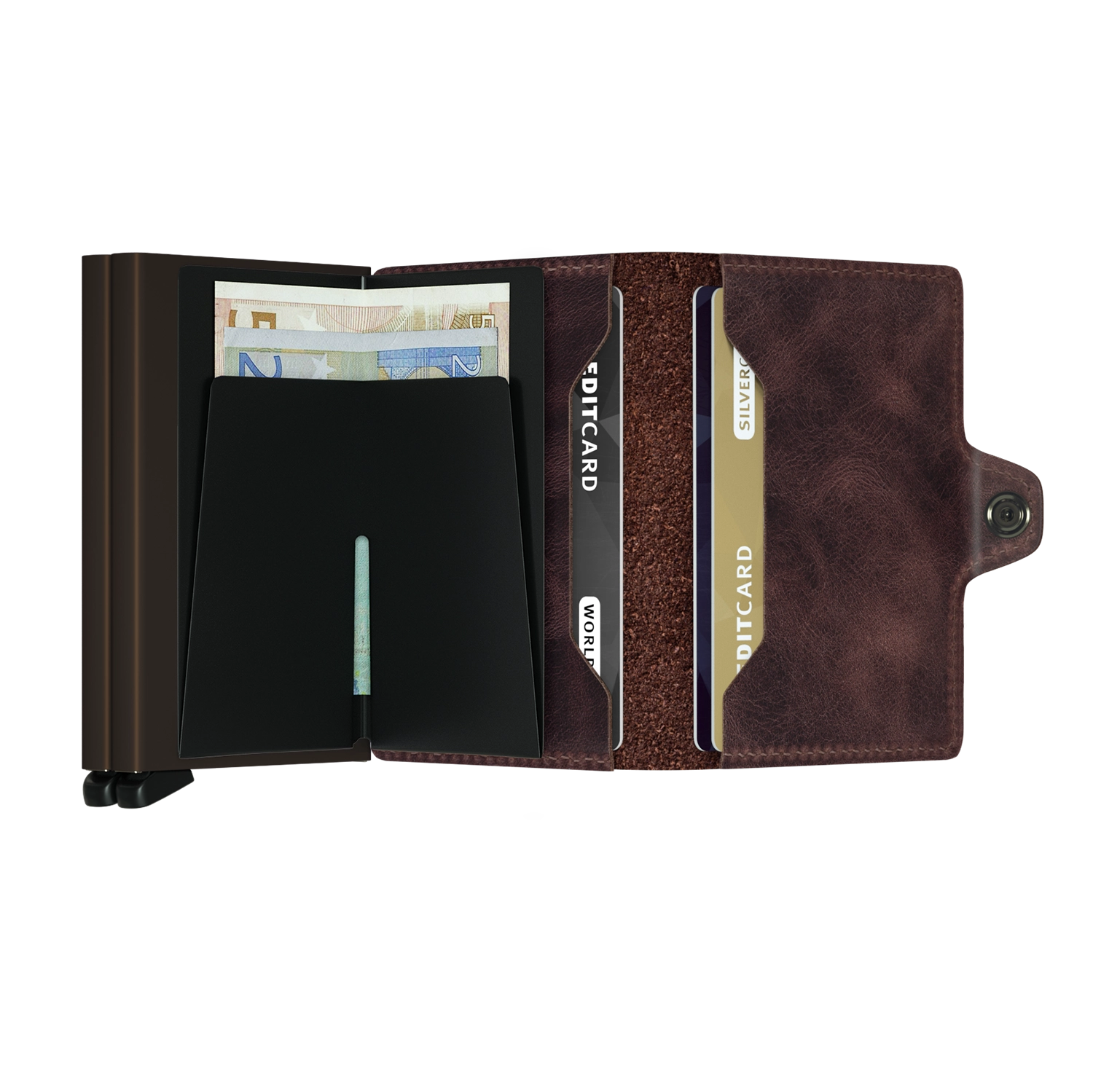 Secrid Wallets Twinwallet Vintage 10 cm - chocolate