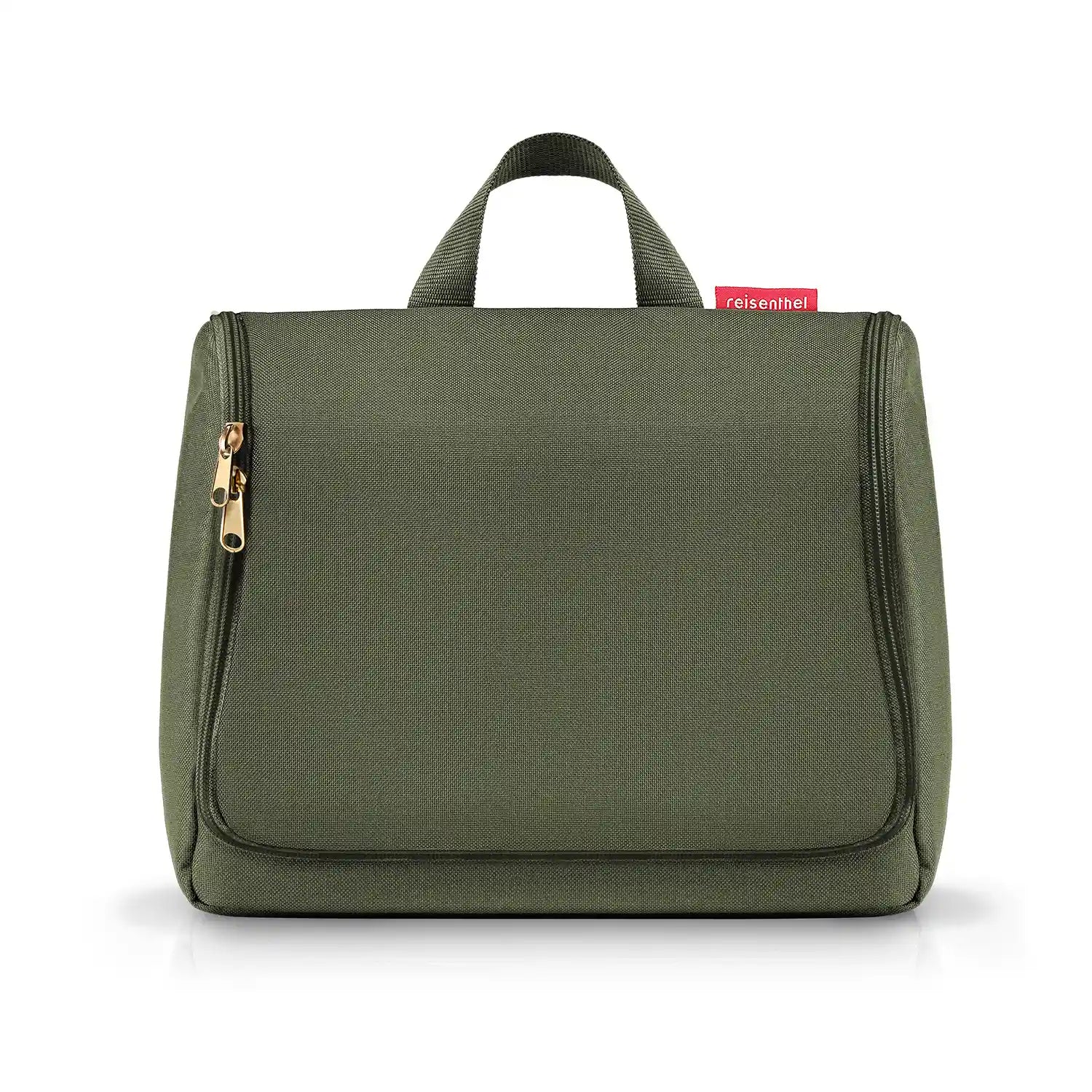 Frontansicht Reisenthel Toiletbag XL Forest Gold – geräumige Kosmetiktasche