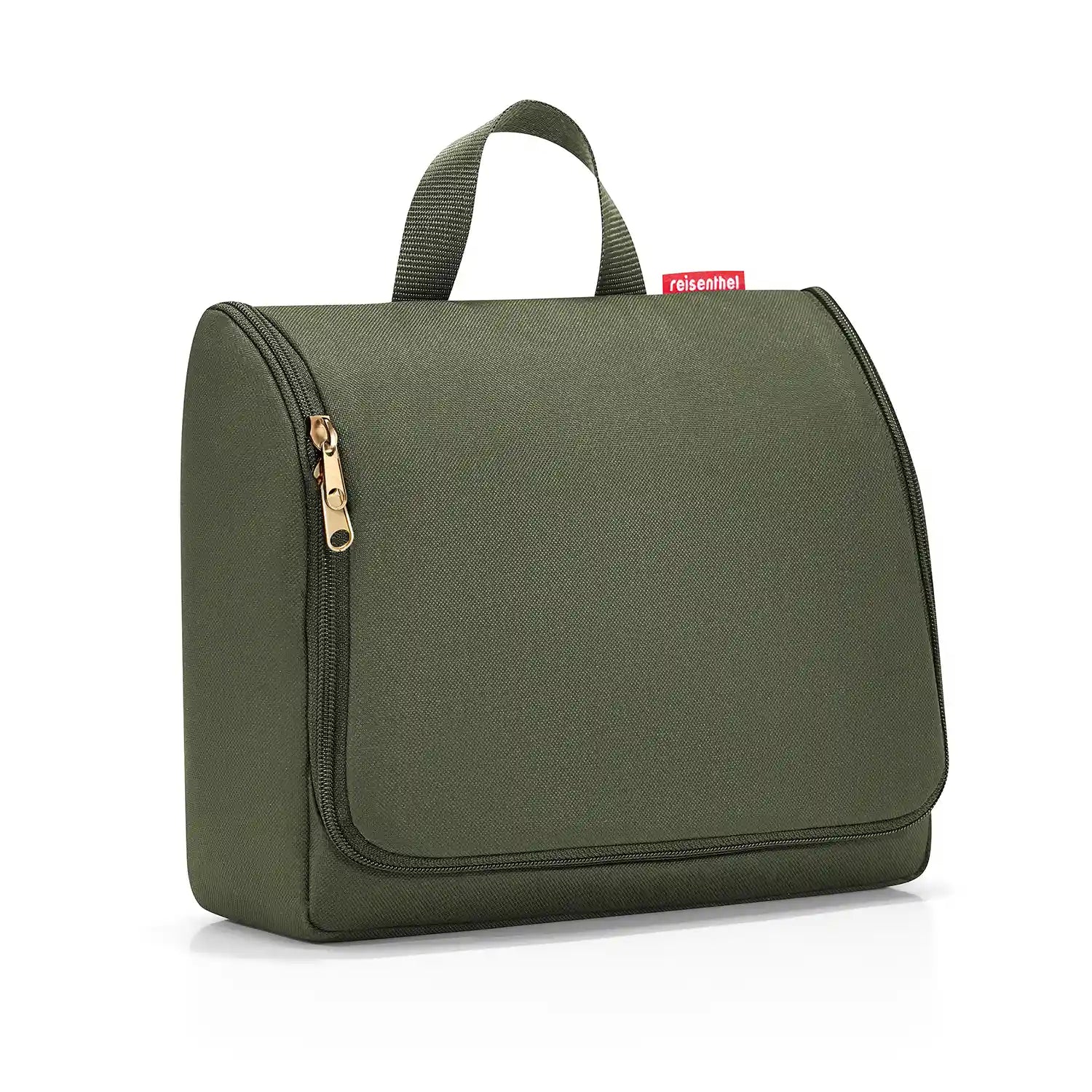 Reisenthel Travelling Toiletbag XL 28 cm Forest Gold – große Kulturtasche mit Aufhängehaken
