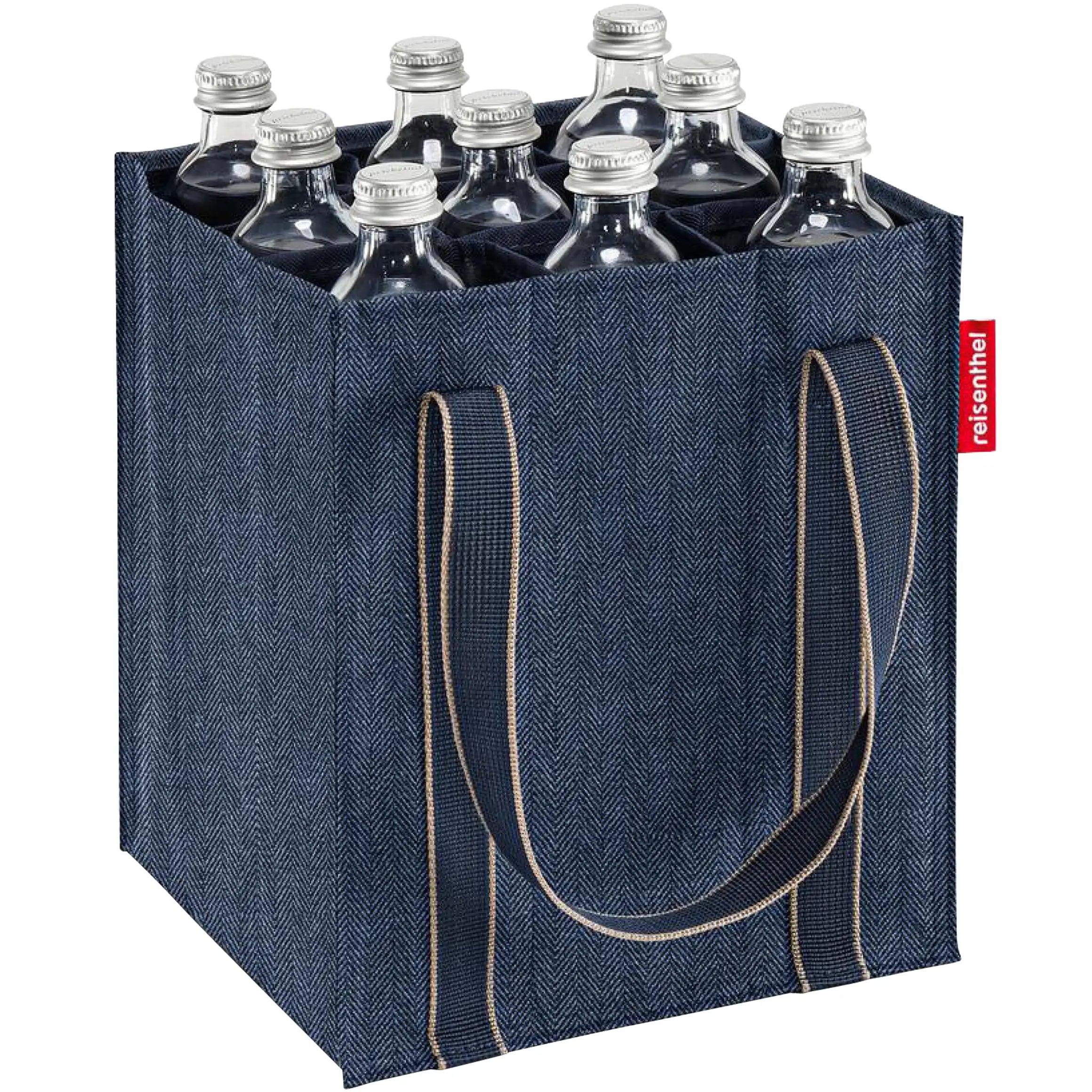 Reisenthel Shopping Bottle Bag 28 cm - Chevrons Bleu Foncé