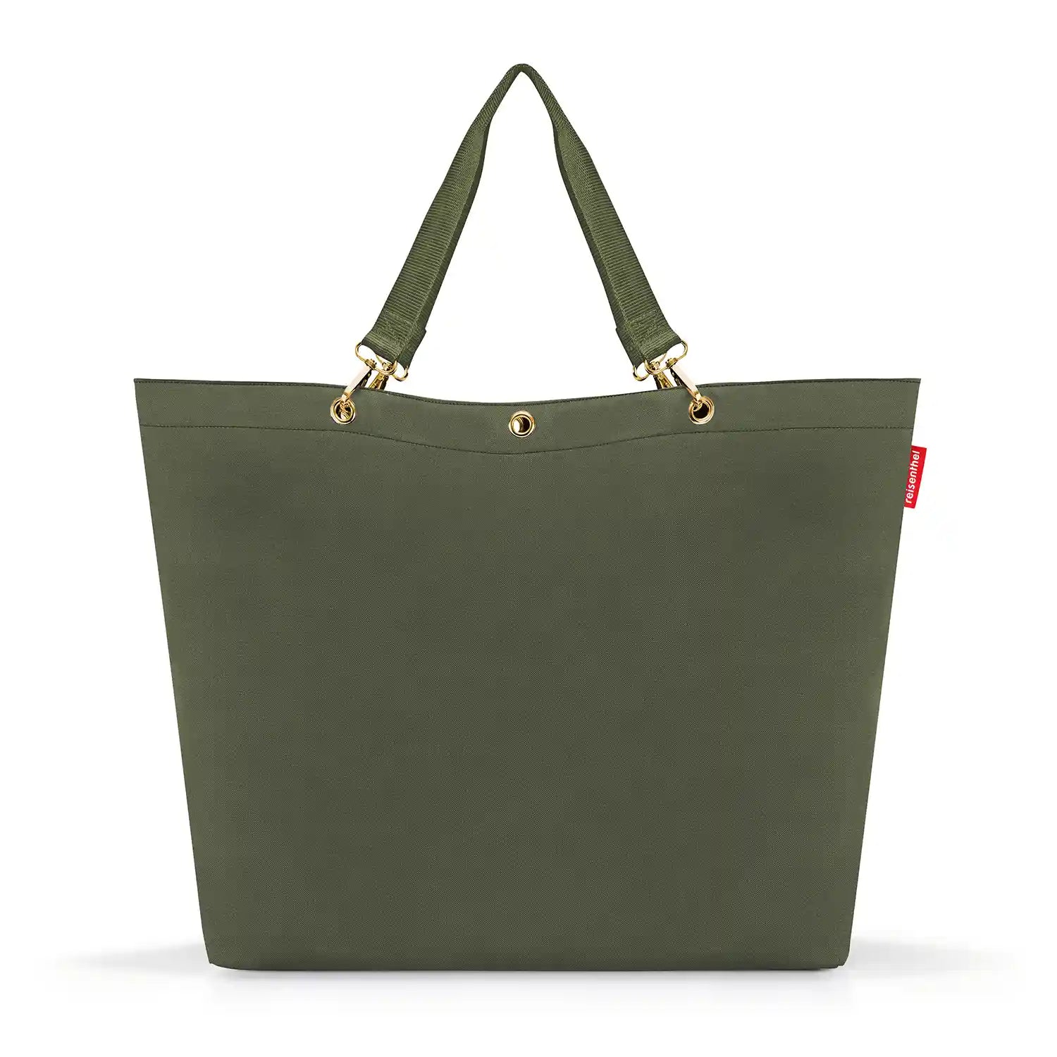 Rückansicht Reisenthel Shopper 68 cm Forest Gold – funktionale Einkaufstasche mit Reißverschluss