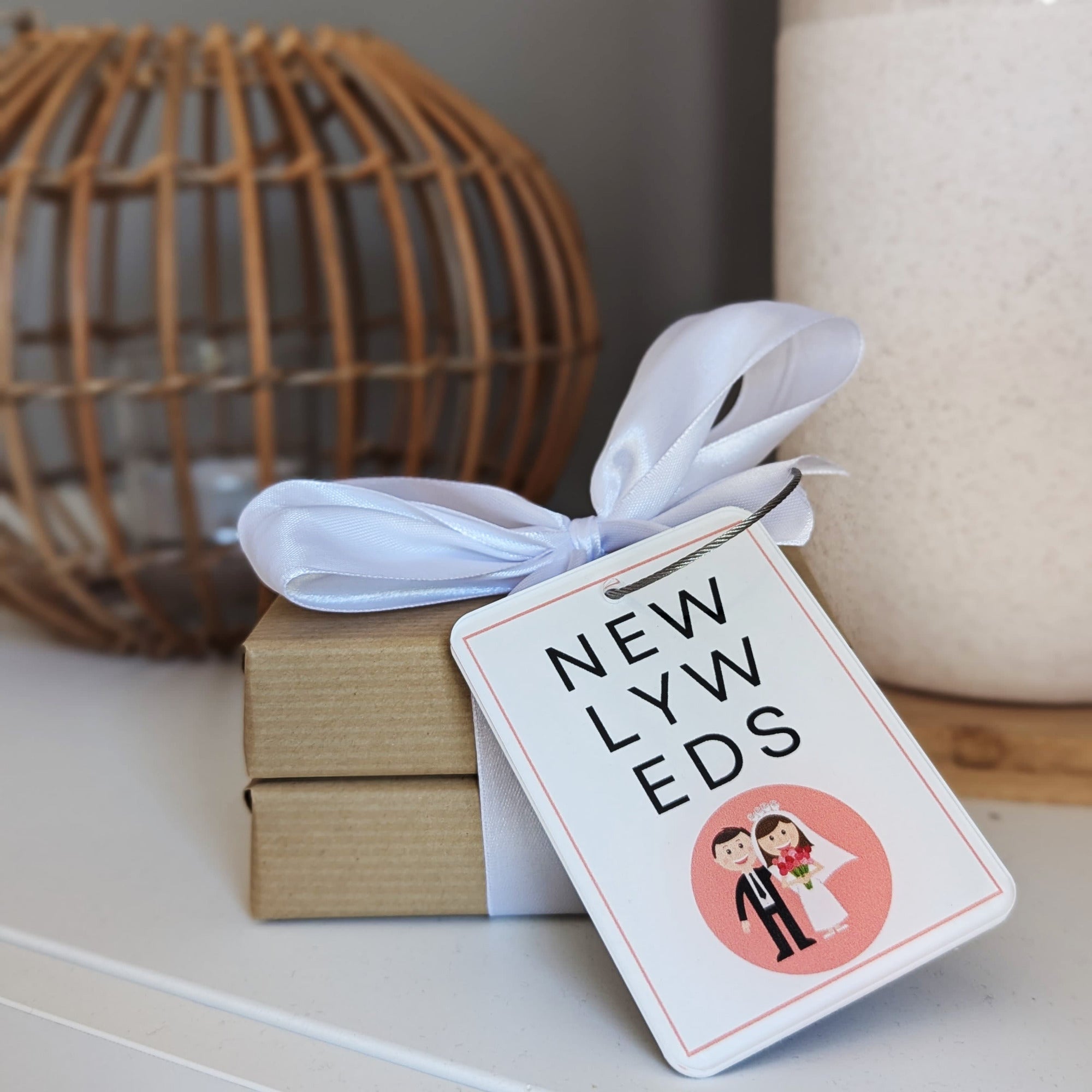Tag-It Luggage Tag 9 cm - Newlyweds - White