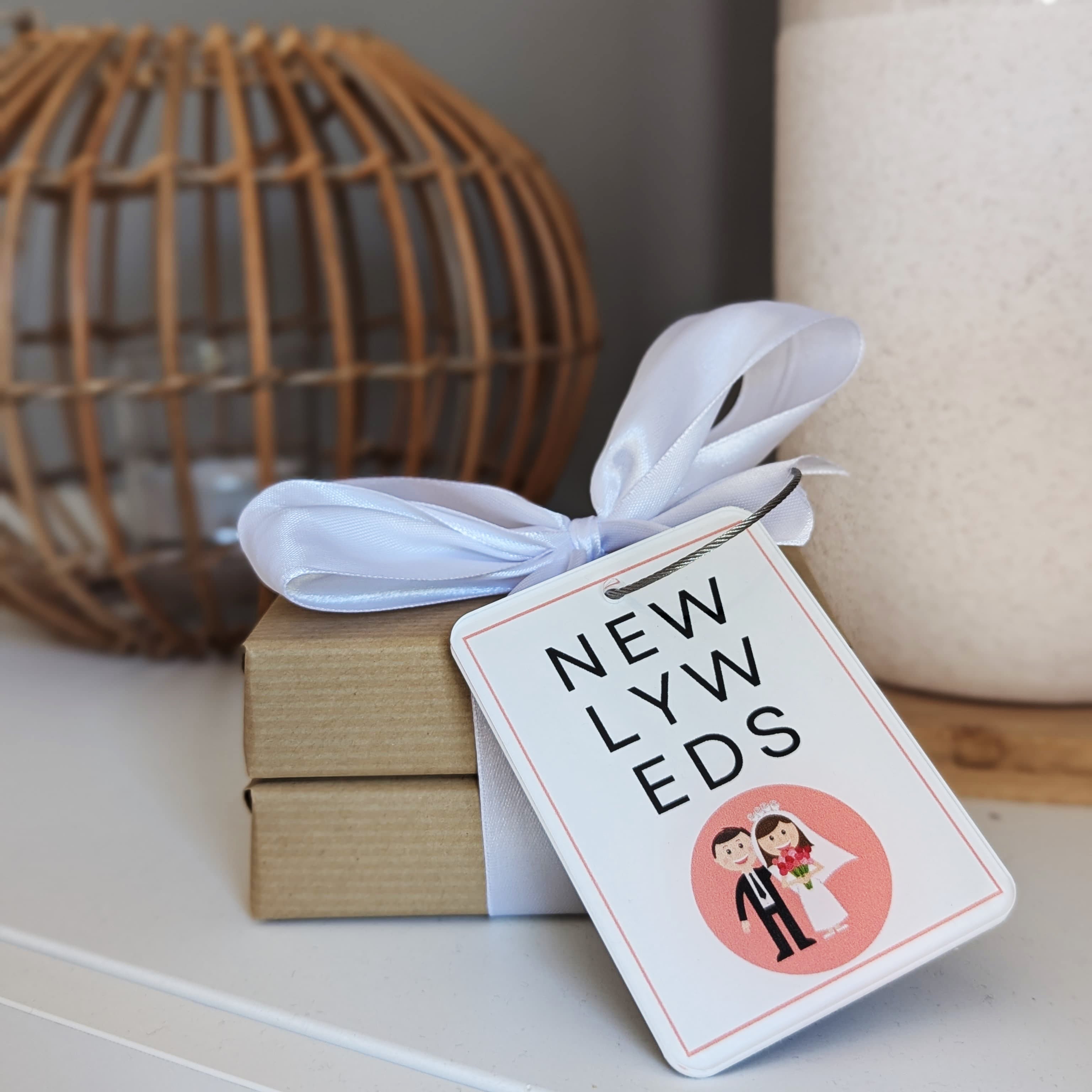 Tag-It Gepäckanhänger 9 cm - Newlyweds - Weiß