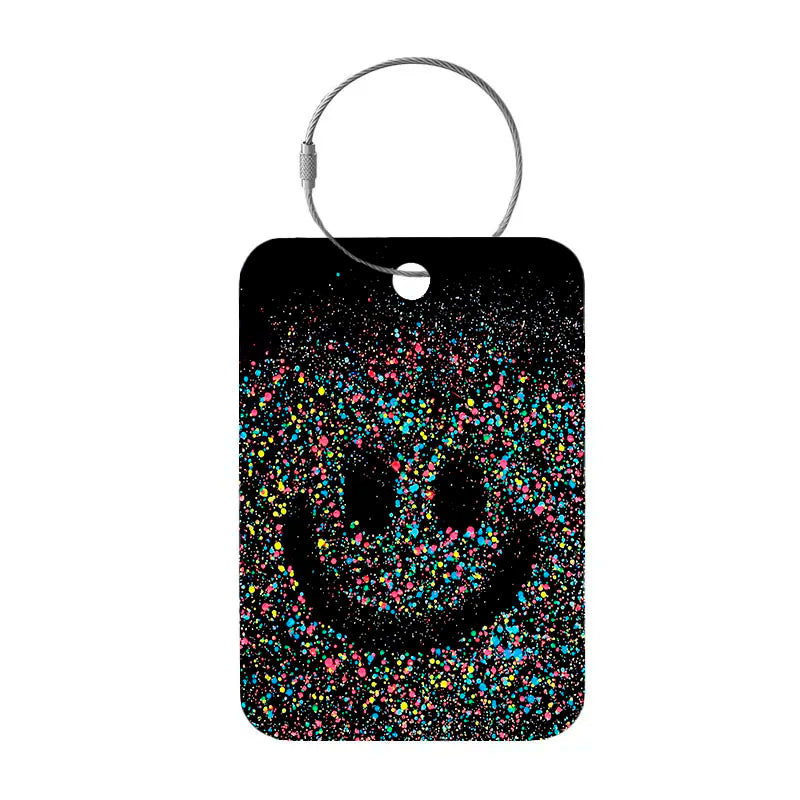 Tag-It Luggage Tag 9 cm - Smiley - Colorful
