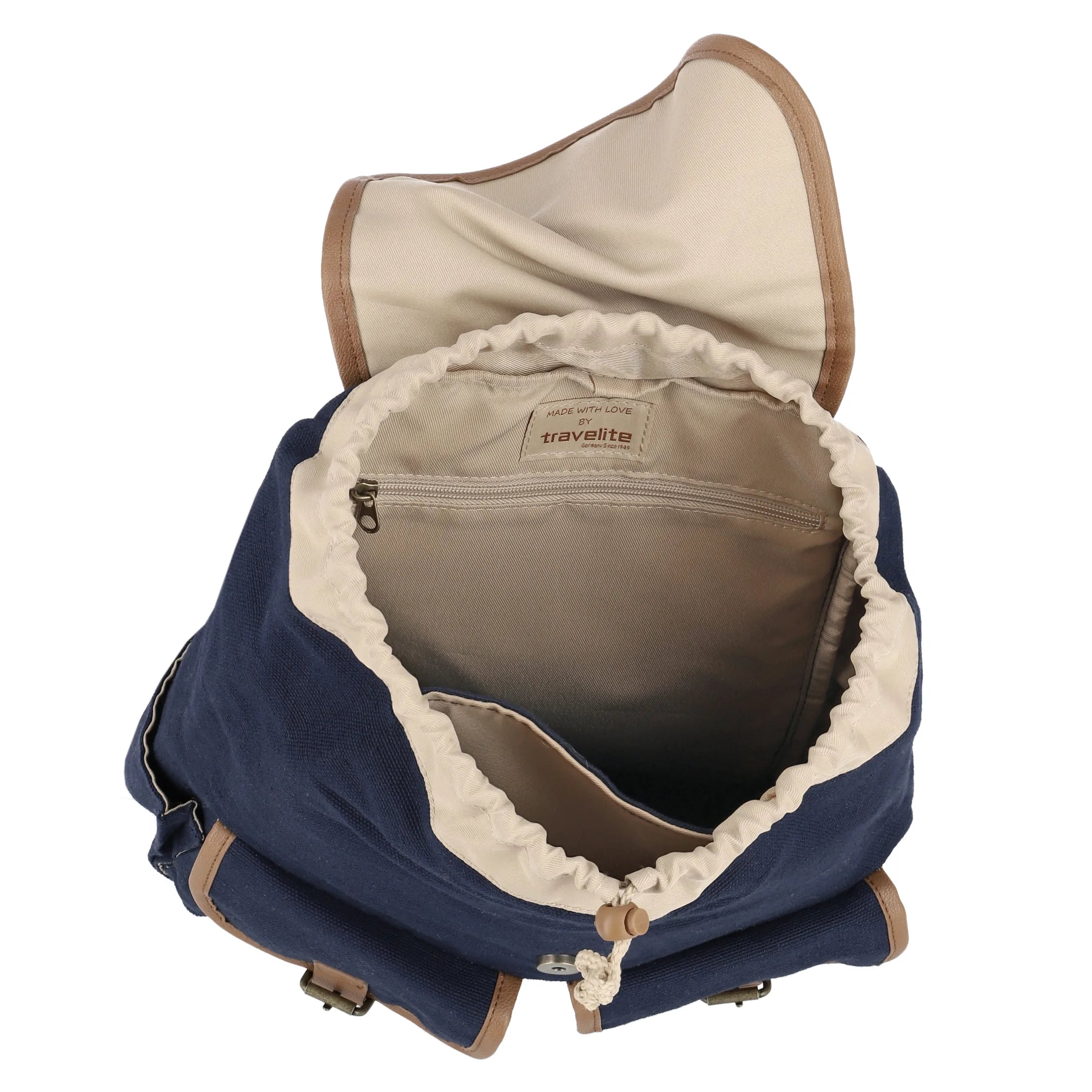 Travelite Hempline flap backpack 38 cm - nature