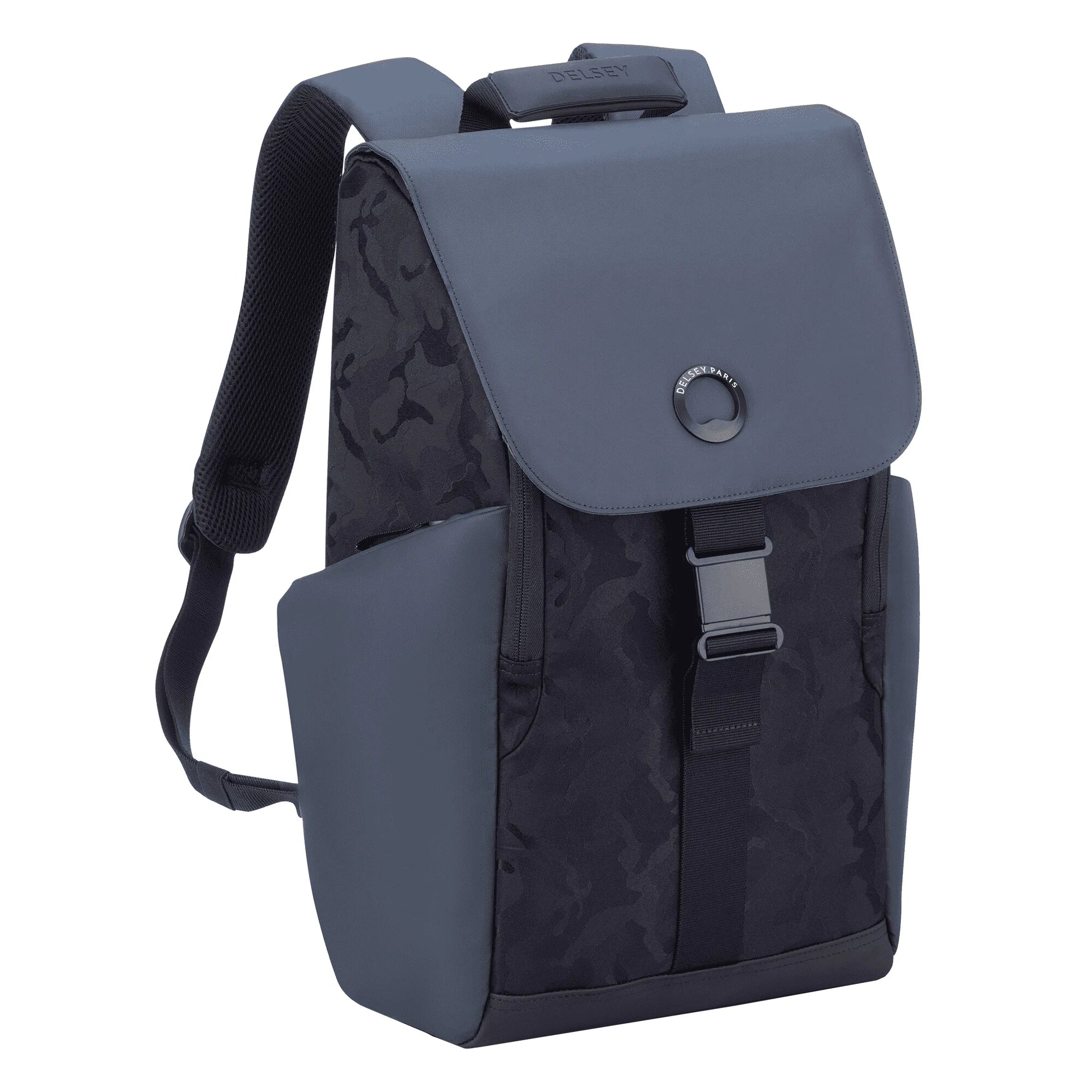 Delsey Securflap Laptop Backpack 46 cm - Black Camouflage