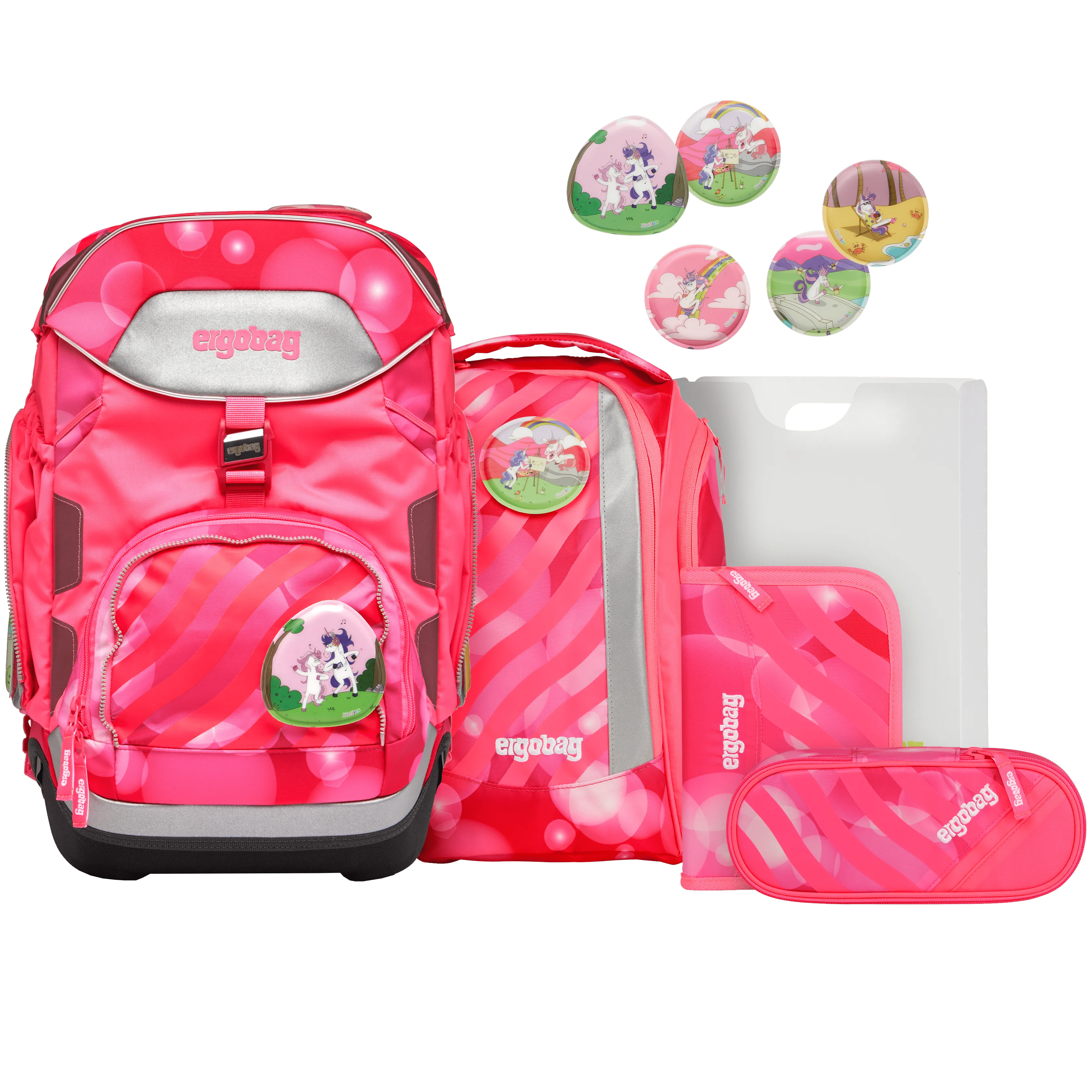Ergobag Pack Set de sac à dos scolaire 6 pièces 40 cm - licorne colorée