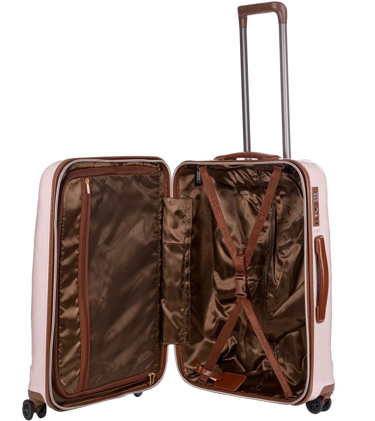 Stratic Leather &amp; More trolley 4 roues 66 cm - rose