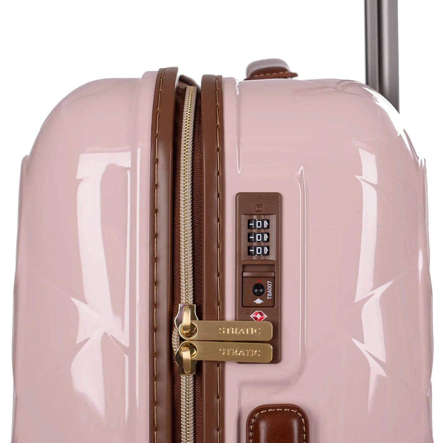 Stratic Leather &amp; More trolley 4 roues 66 cm - rose