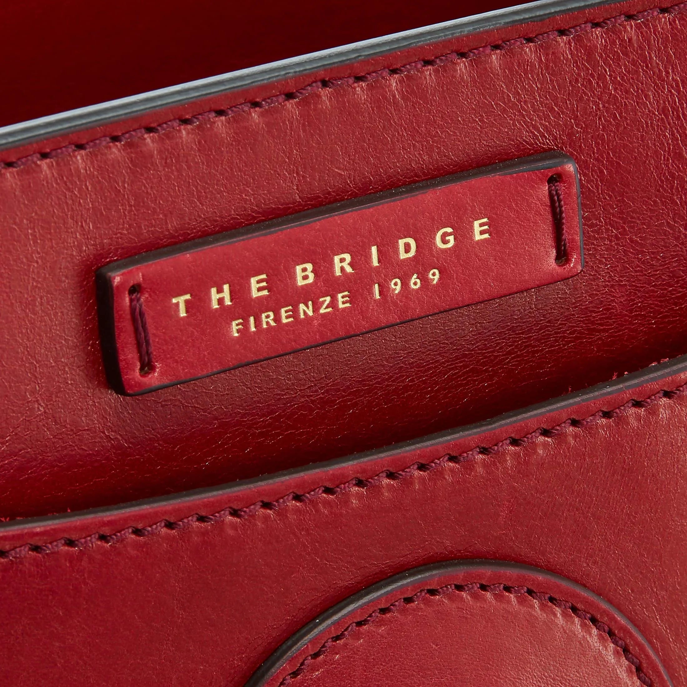 The Bridge Santacroce shoulder bag 33 cm - rosso ribes