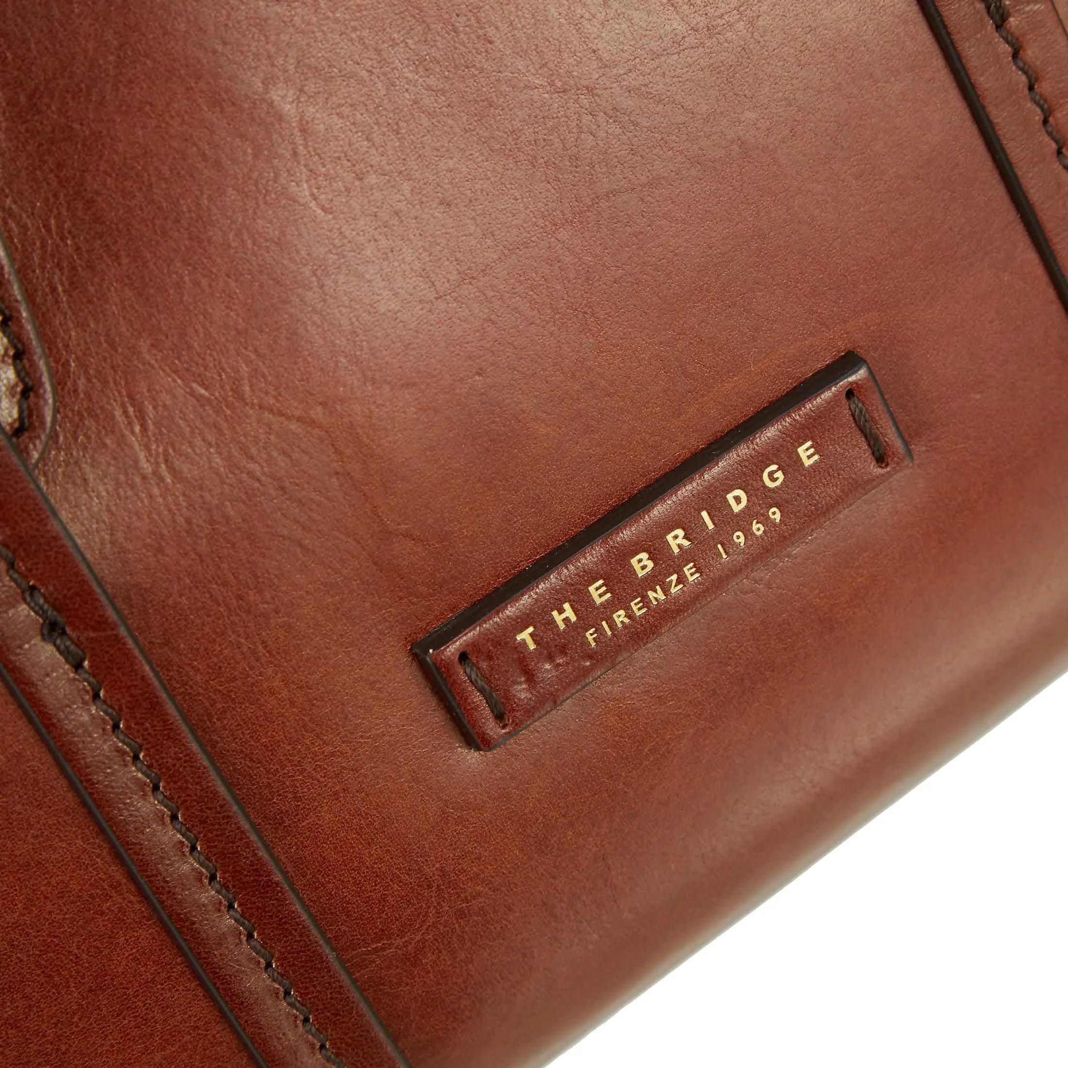 The Bridge Strozzi shoulder bag 37 cm - marrone