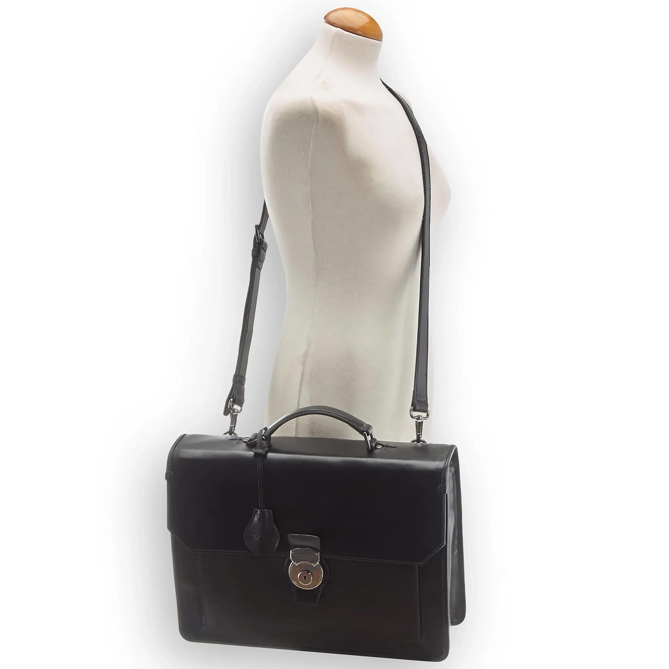 The Bridge Montecristo briefcase 40 cm - blue cobalt