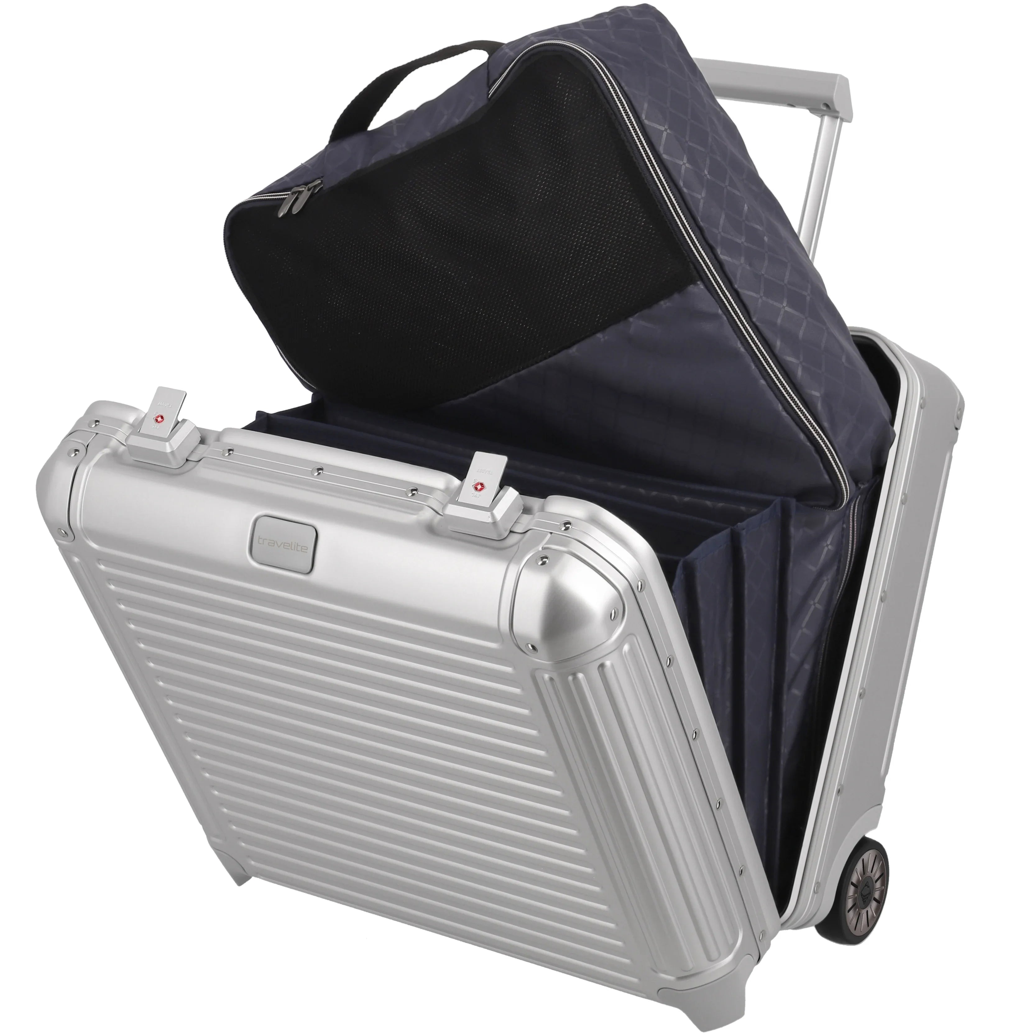 Travelite NEXT 2-roll business trolley 45 cm - silver
