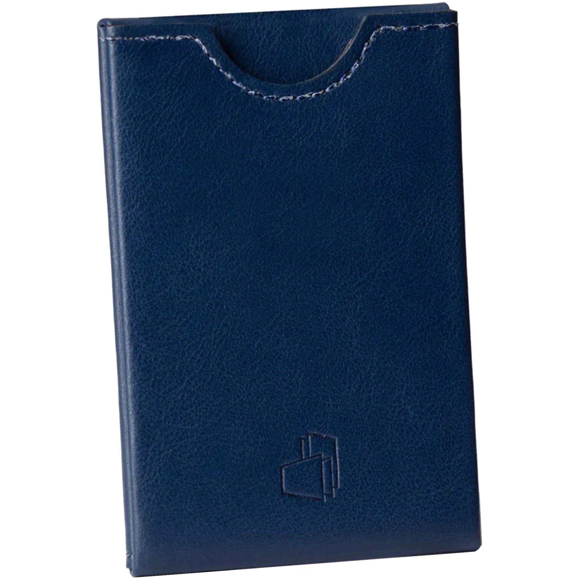 W4llet smooth leather credit card Eui 9 cm - Navy