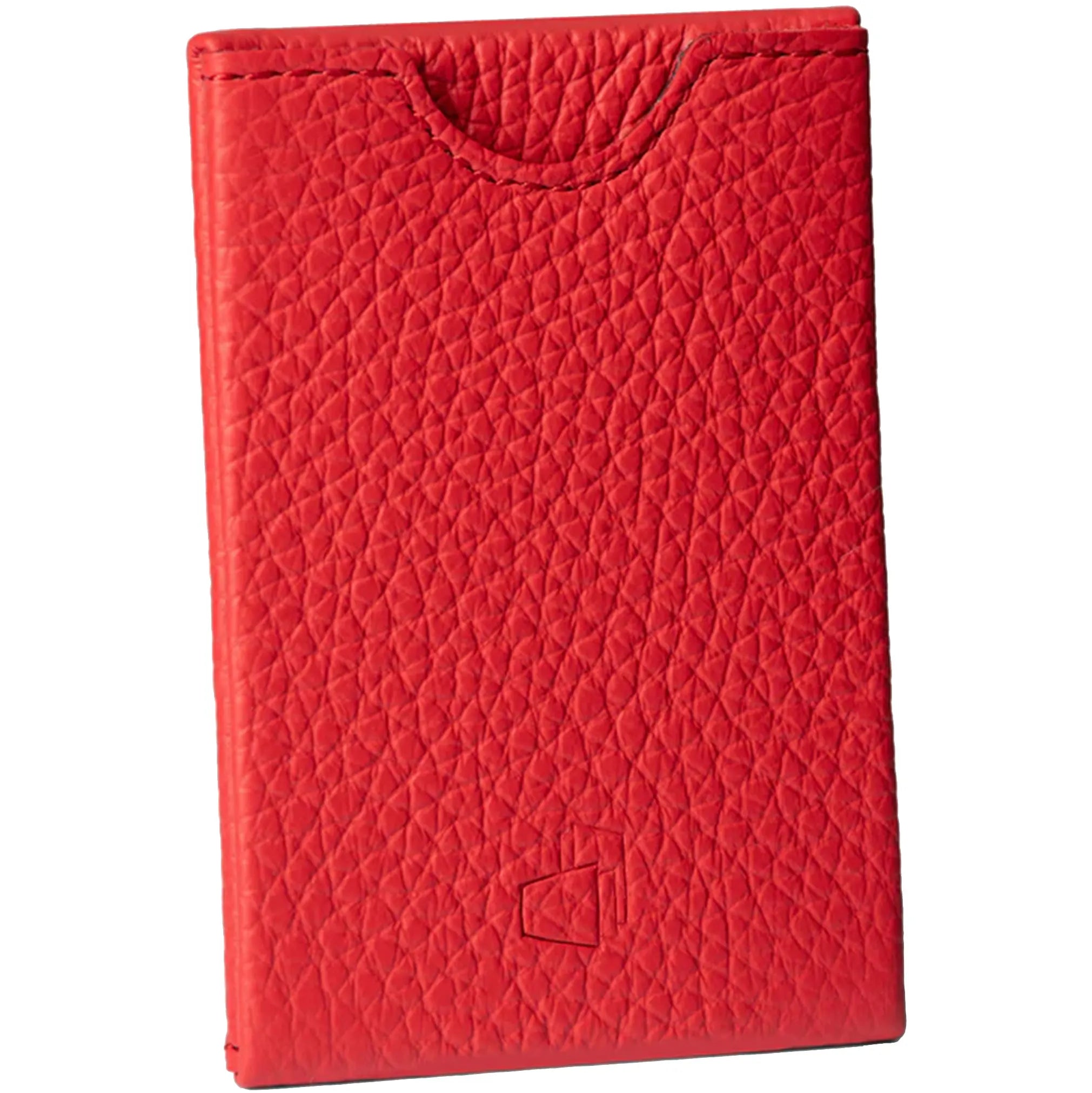 W4llet structured leather credit card holder 9 cm - red