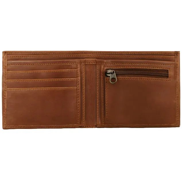 Buckle & Seam wallet Bill 12 cm - Brown
