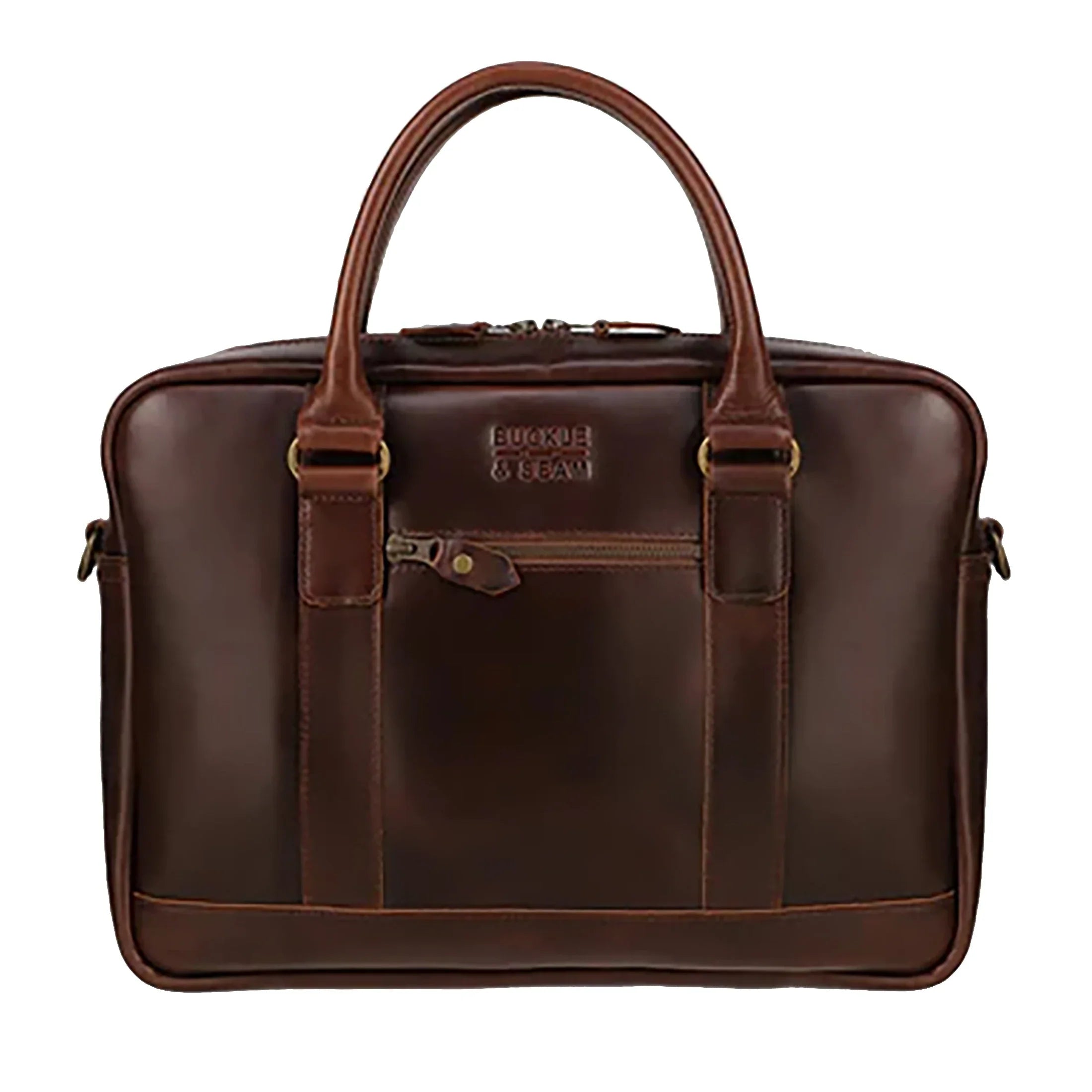 Buckle & Seam Business Briefcase Everett 38 cm - Brown