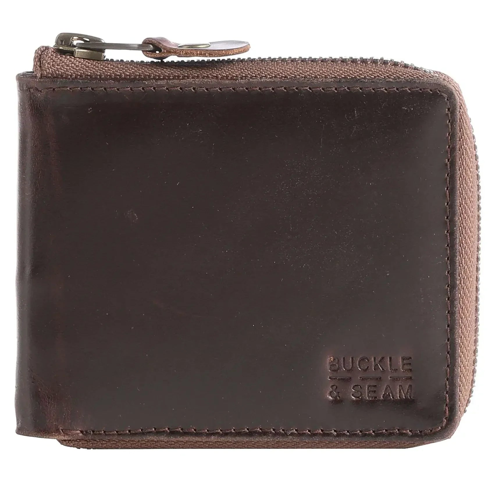 Buckle & Seam wallet Grind 12 cm - Brown