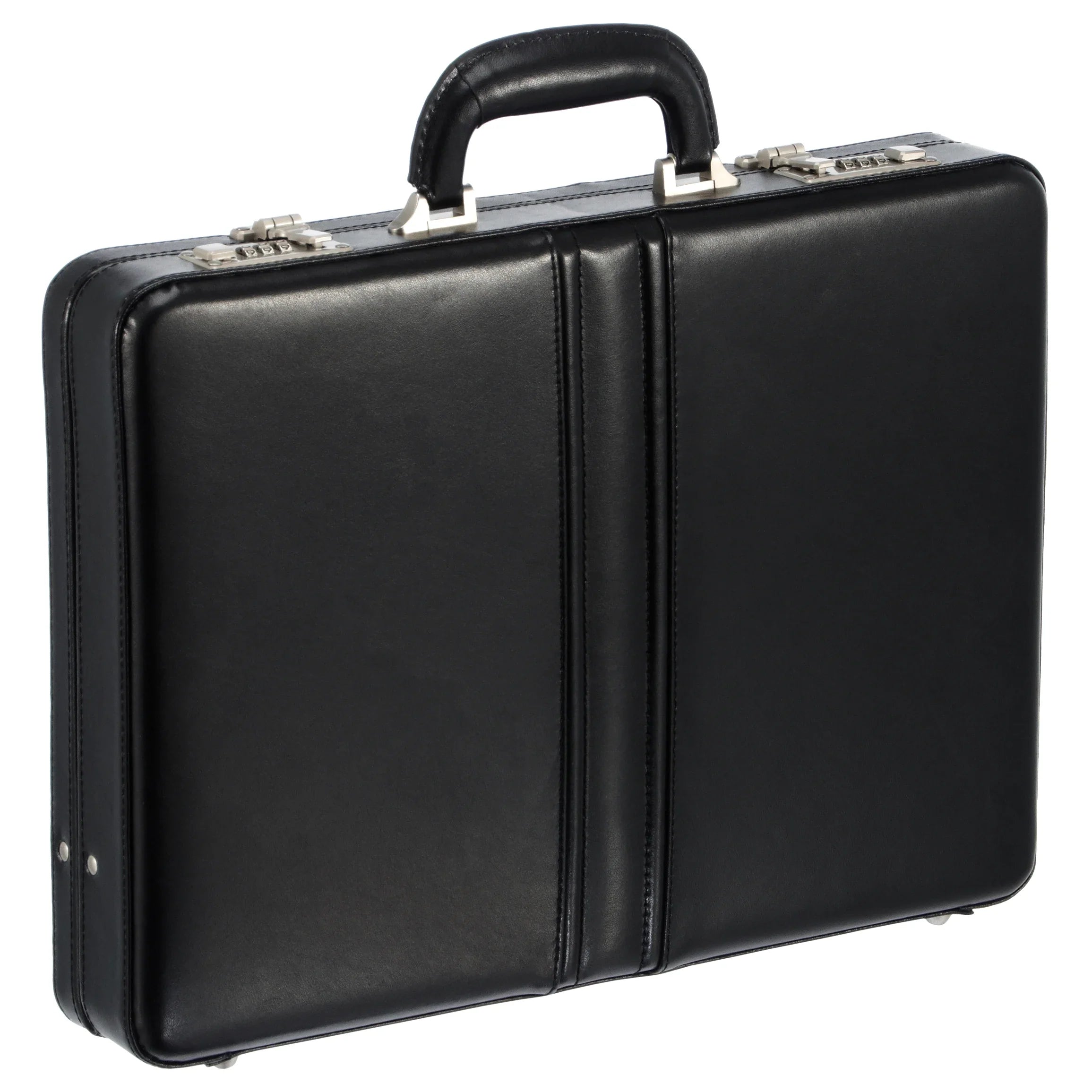 Dermata business briefcase made of leather 43 cm - black