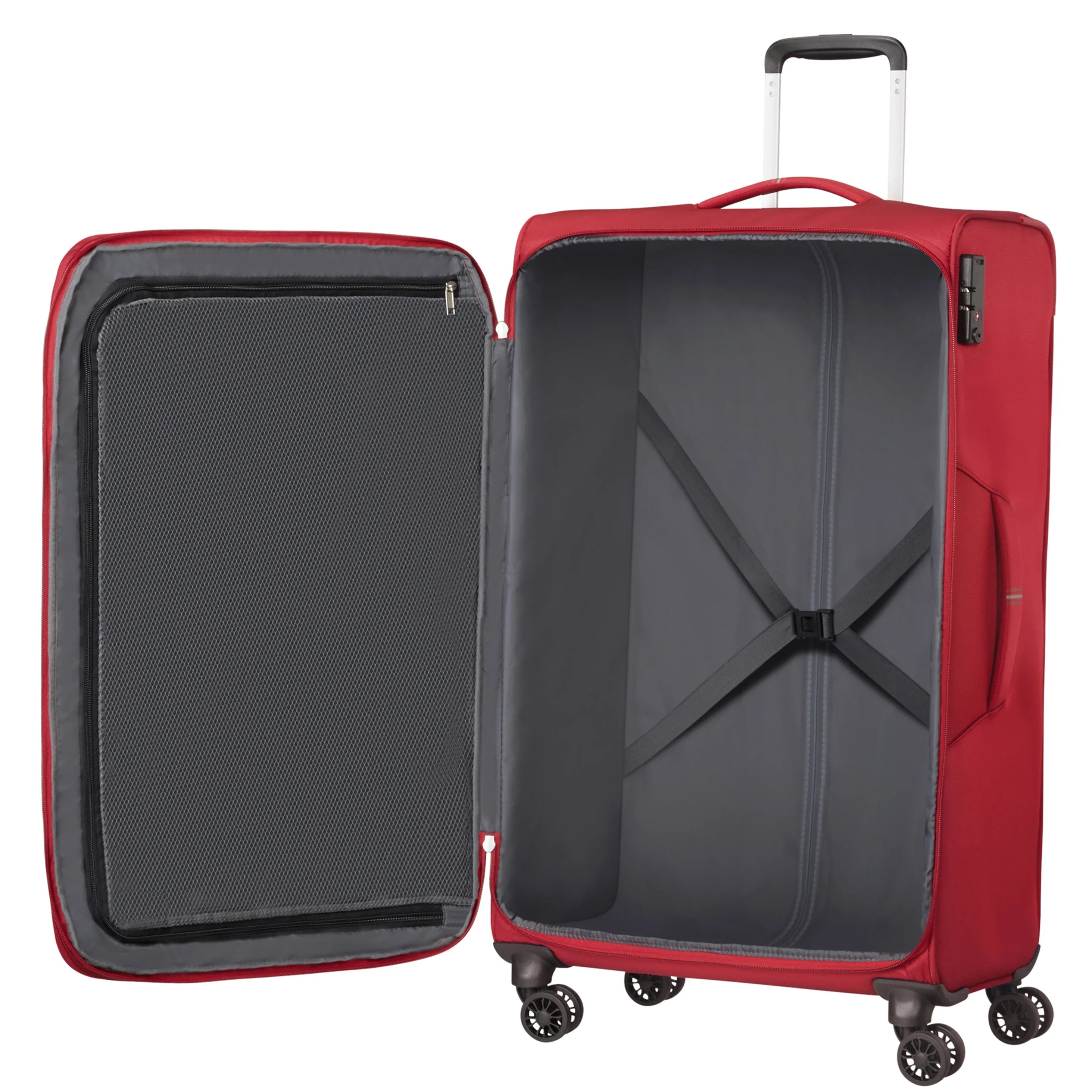 American Tourister Crosstrack trolley 4 roues 79 cm - Rouge/Gris