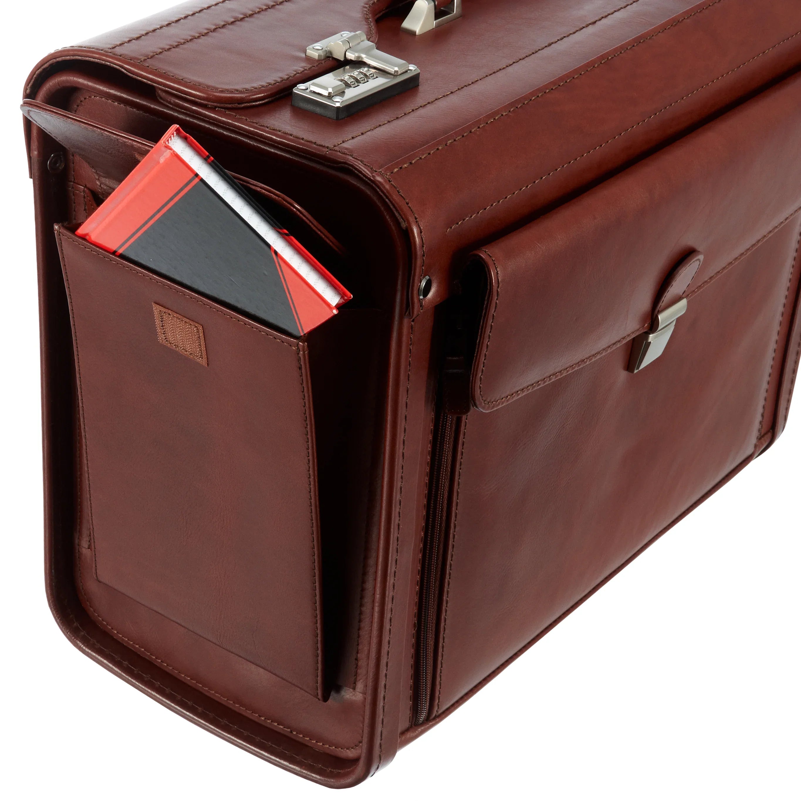 Dermata Business pilot case leather 45 cm - cognac