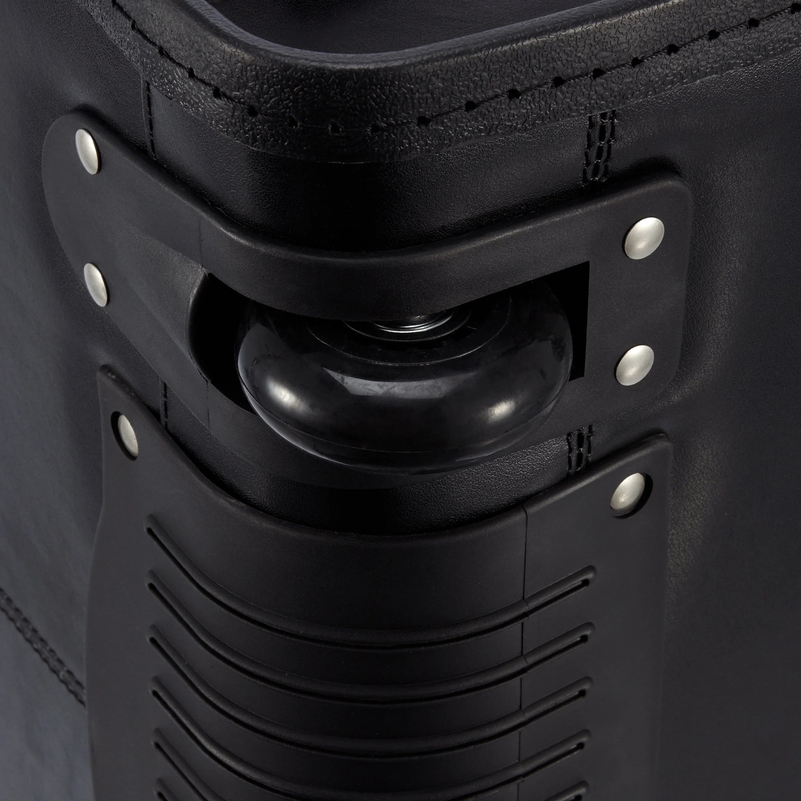Dermata Business Pilotenkoffer auf Rollen Leder 45 cm - schwarz