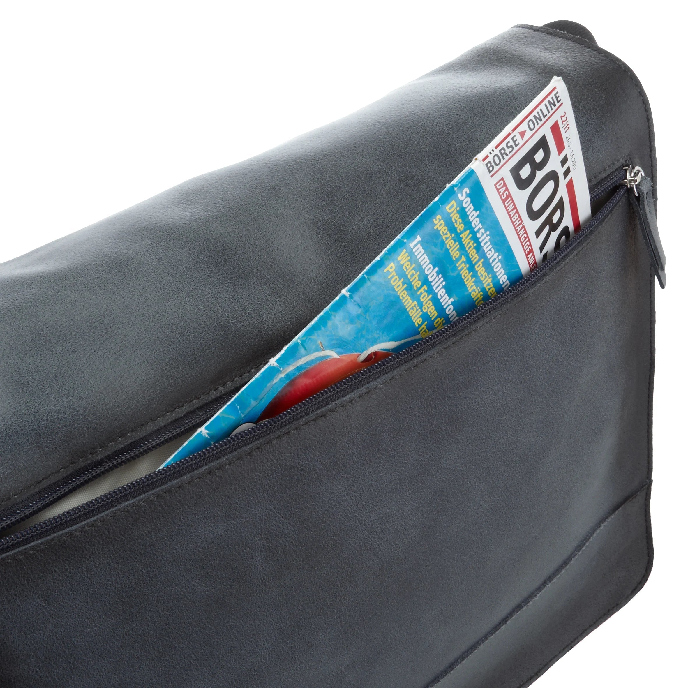 Jost Narvik shoulder bag with laptop compartment 38 cm - brown