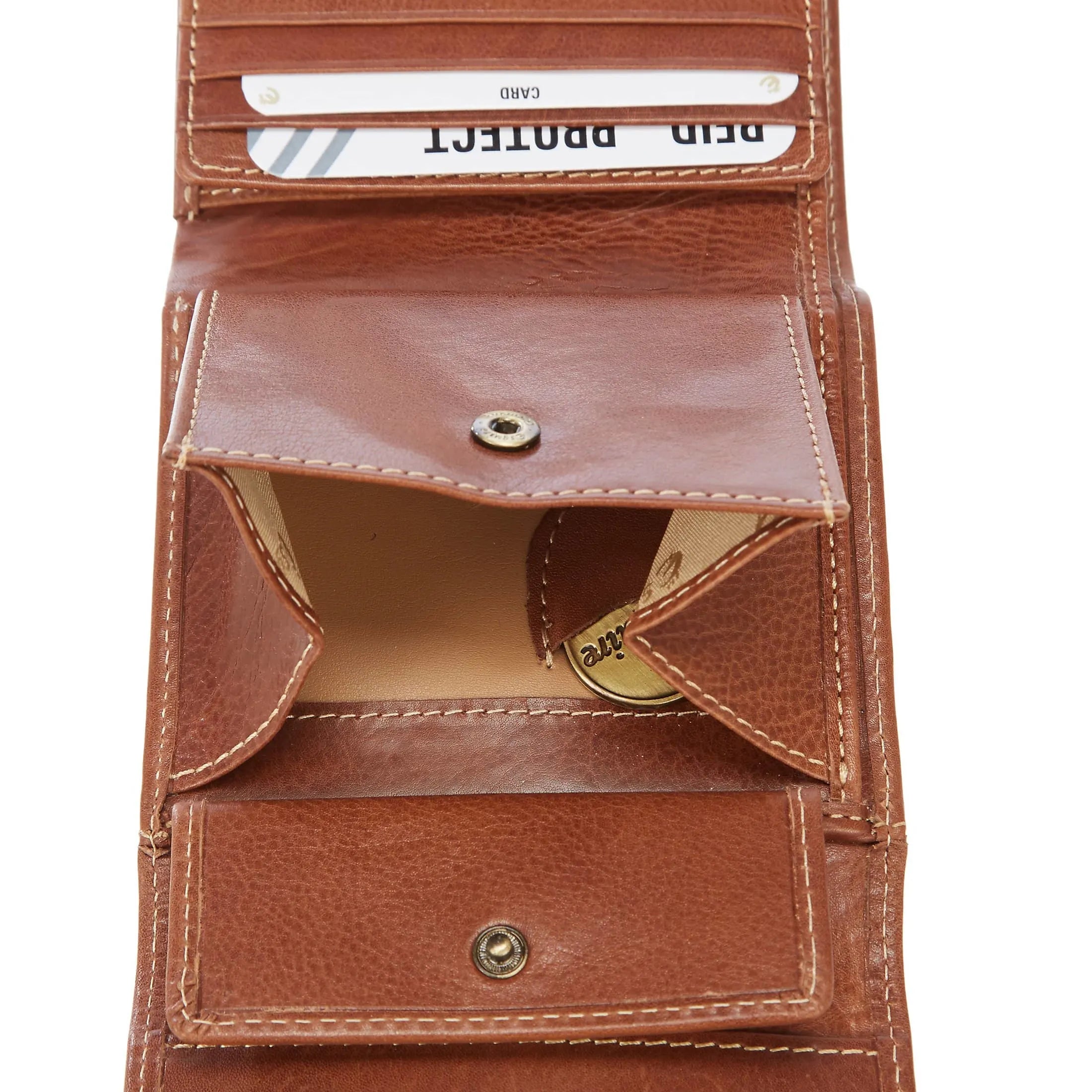 Esquire Denver RFID wallet 10 cm - cognac