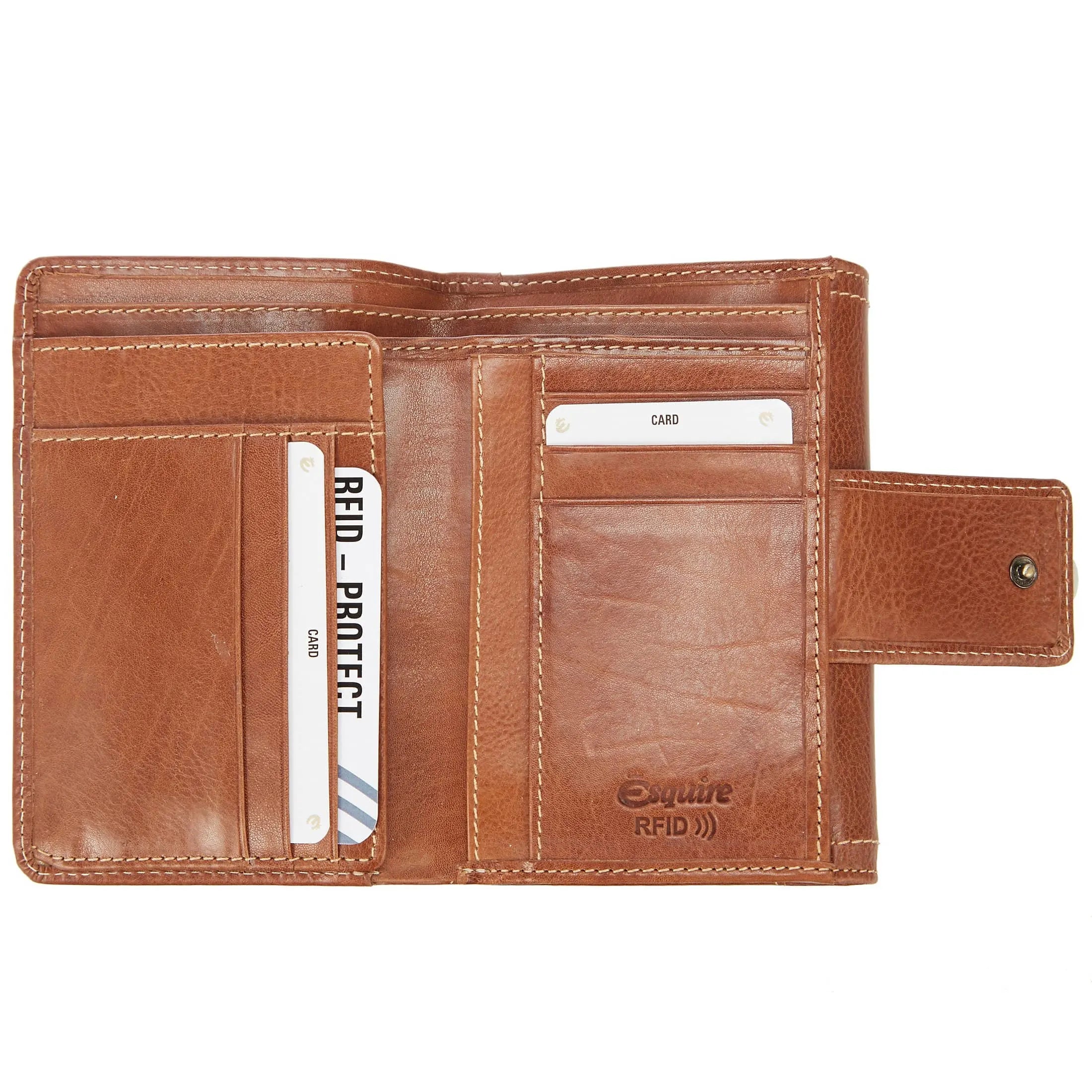 Esquire Denver RFID wallet 14 cm - cognac