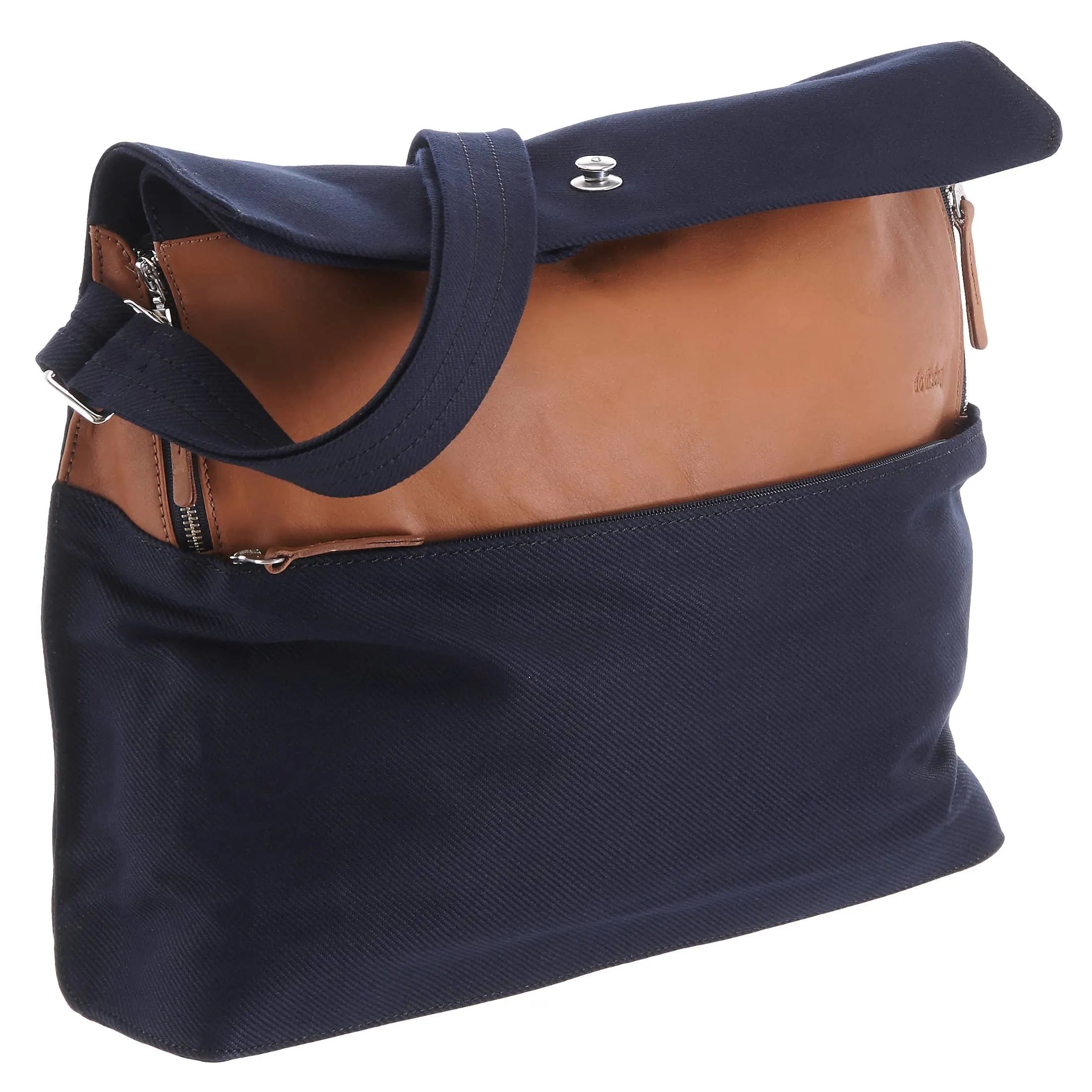 Harolds Dothebag Mailbag messenger bag with laptop compartment 40 cm - blue/natural