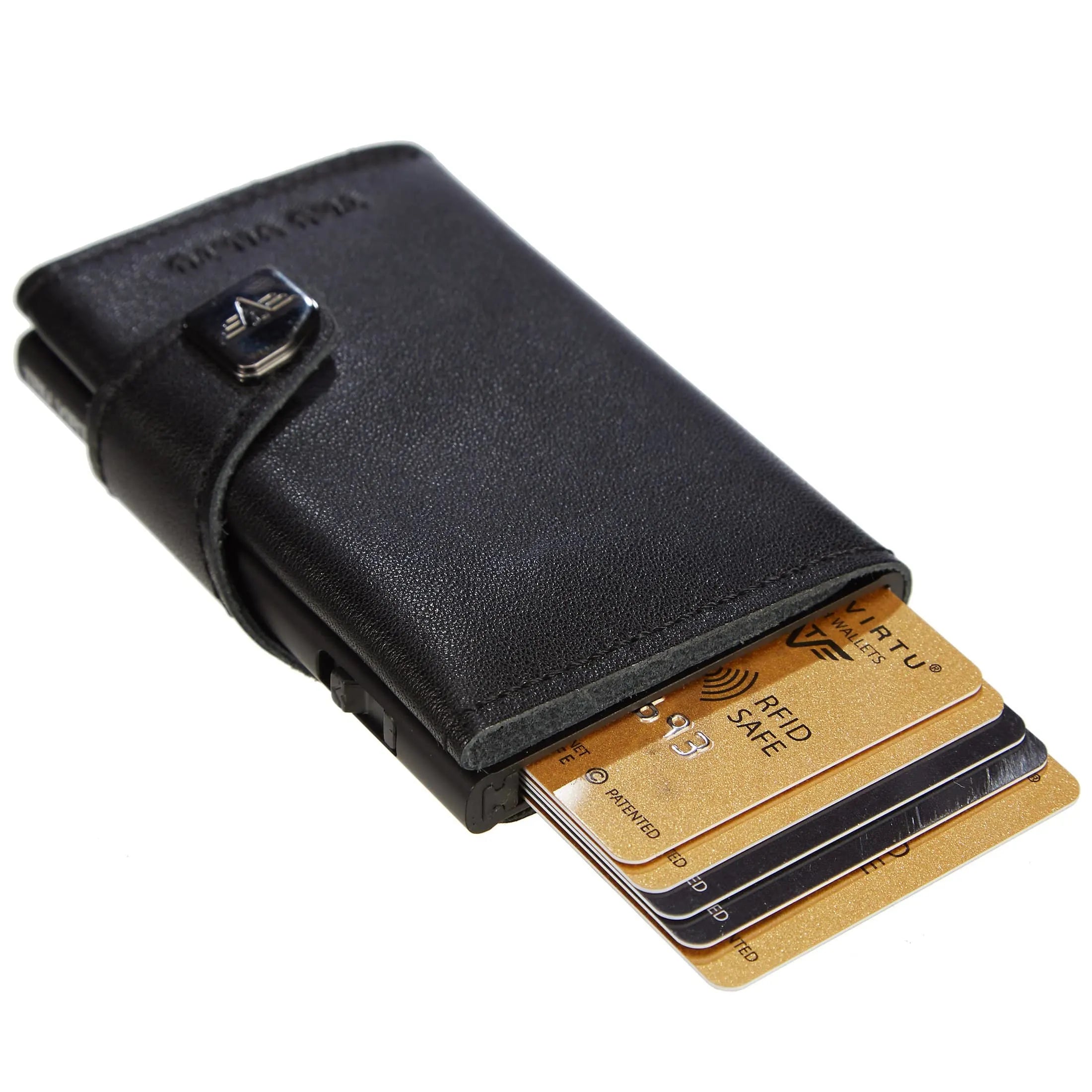 Tru Virtu Click & Slide wallet Nappa 10 cm - Metallic Brown