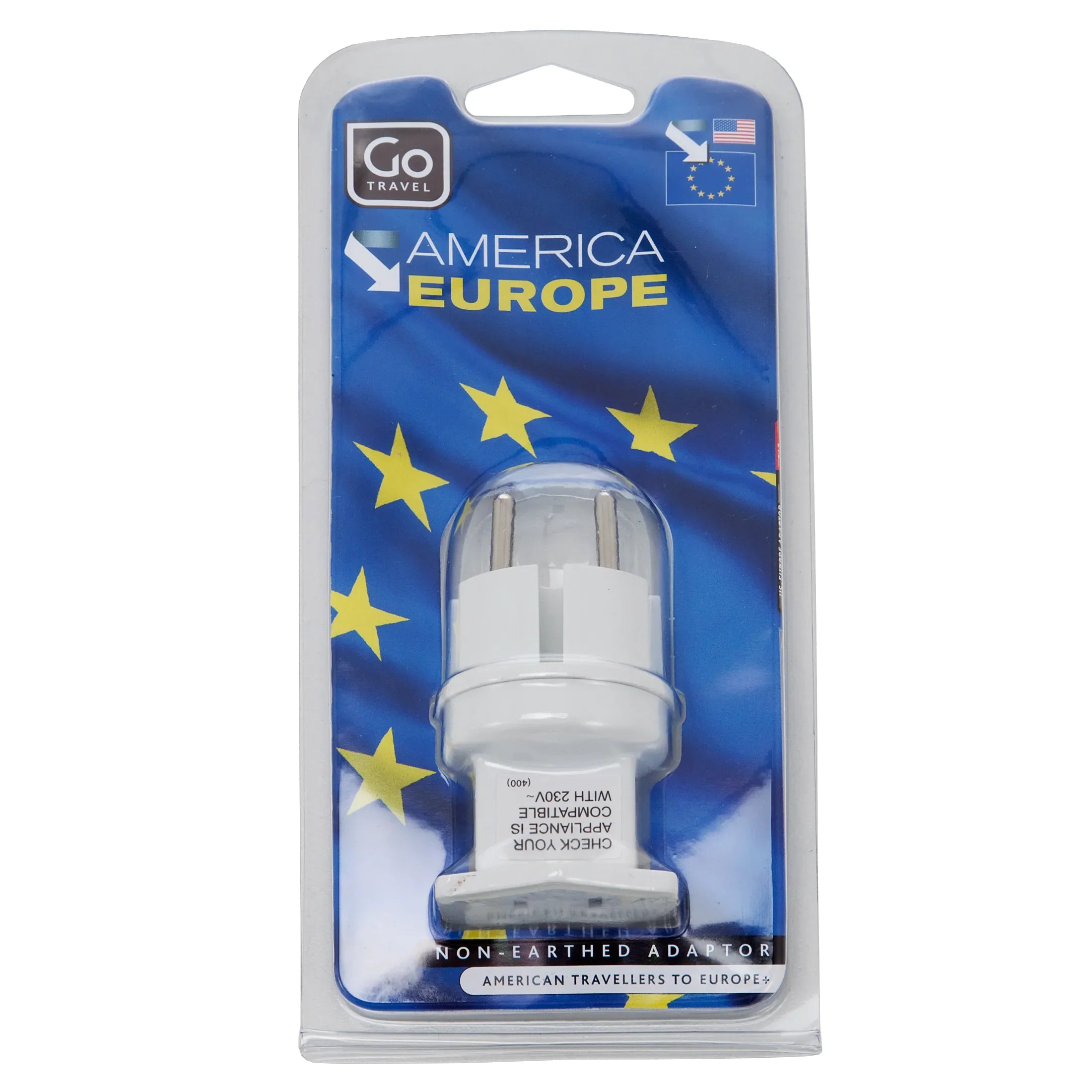 Design Go travel accessories USA-EU Visitor travel adapter - white